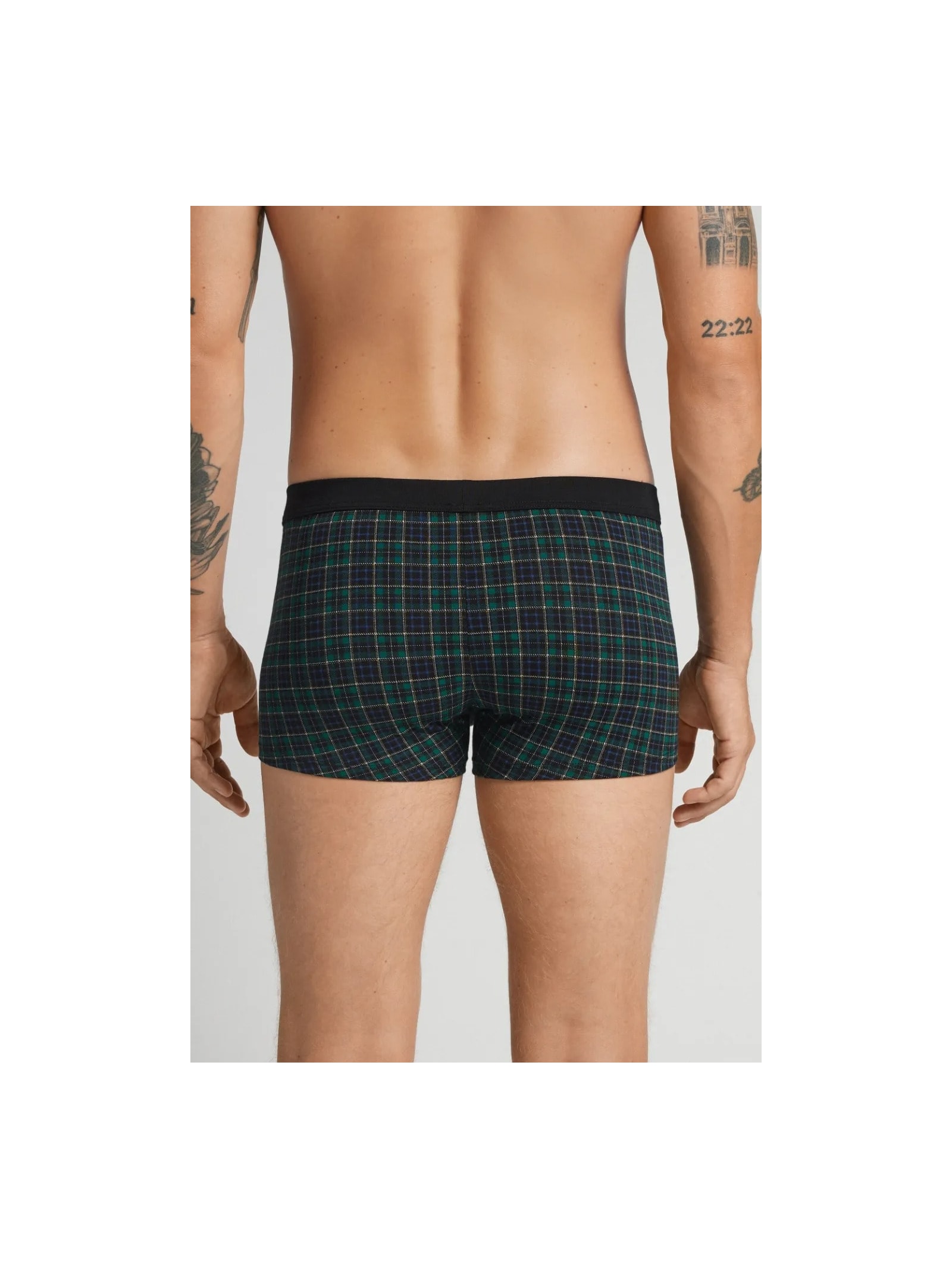 Cueca Boxer Xadrez Em Algodão Supima Verde Intimissimi