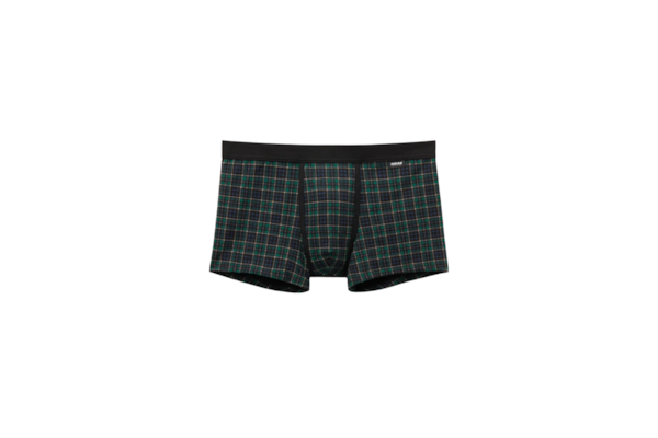 Cueca Boxer Xadrez Em Algodão Supima - Verde