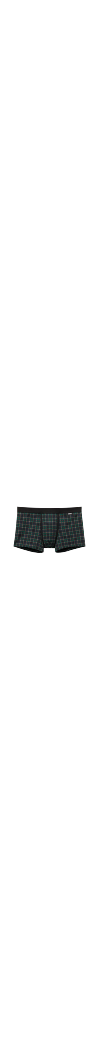 Cueca Boxer Xadrez Em Algodão Supima - Verde
