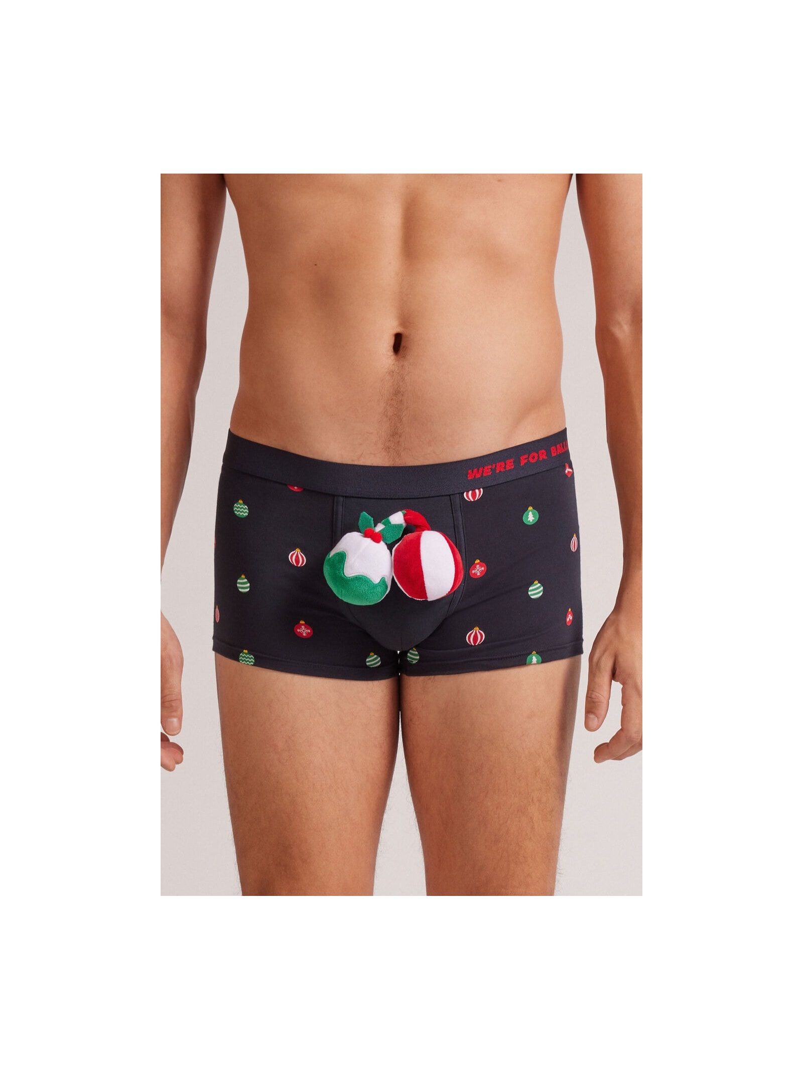 Cueca Em Algodão Supima Christmas Balls Azul Intimissimi
