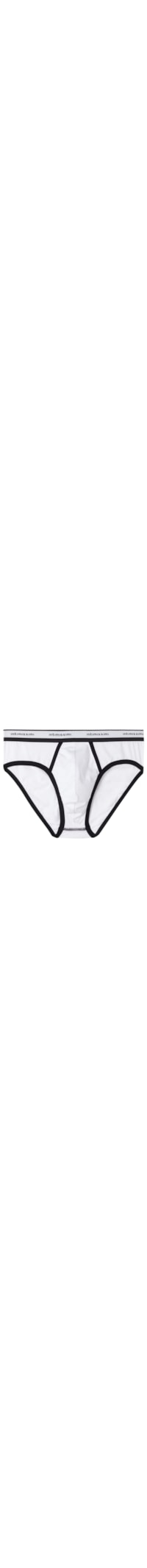 Cueca Em Algodão Supima® Elasticizado Com Logotipo - Branco