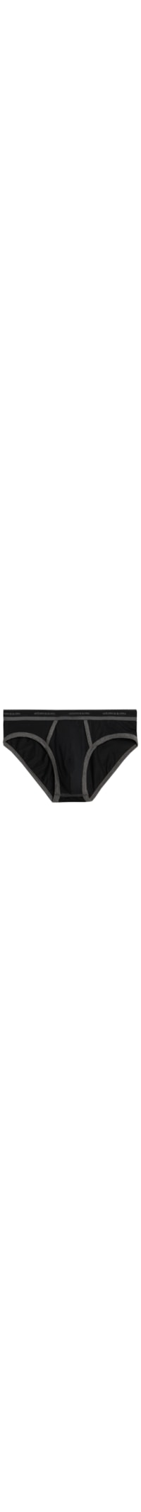 Cueca Em Algodão Supima® Elasticizado Com Logotipo - Preto