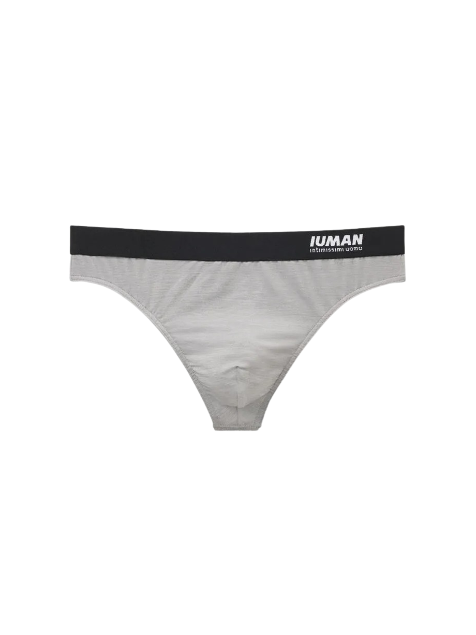 Cueca Fio Dental Em Microfibra Com Logótipo Cinza Intimissimi