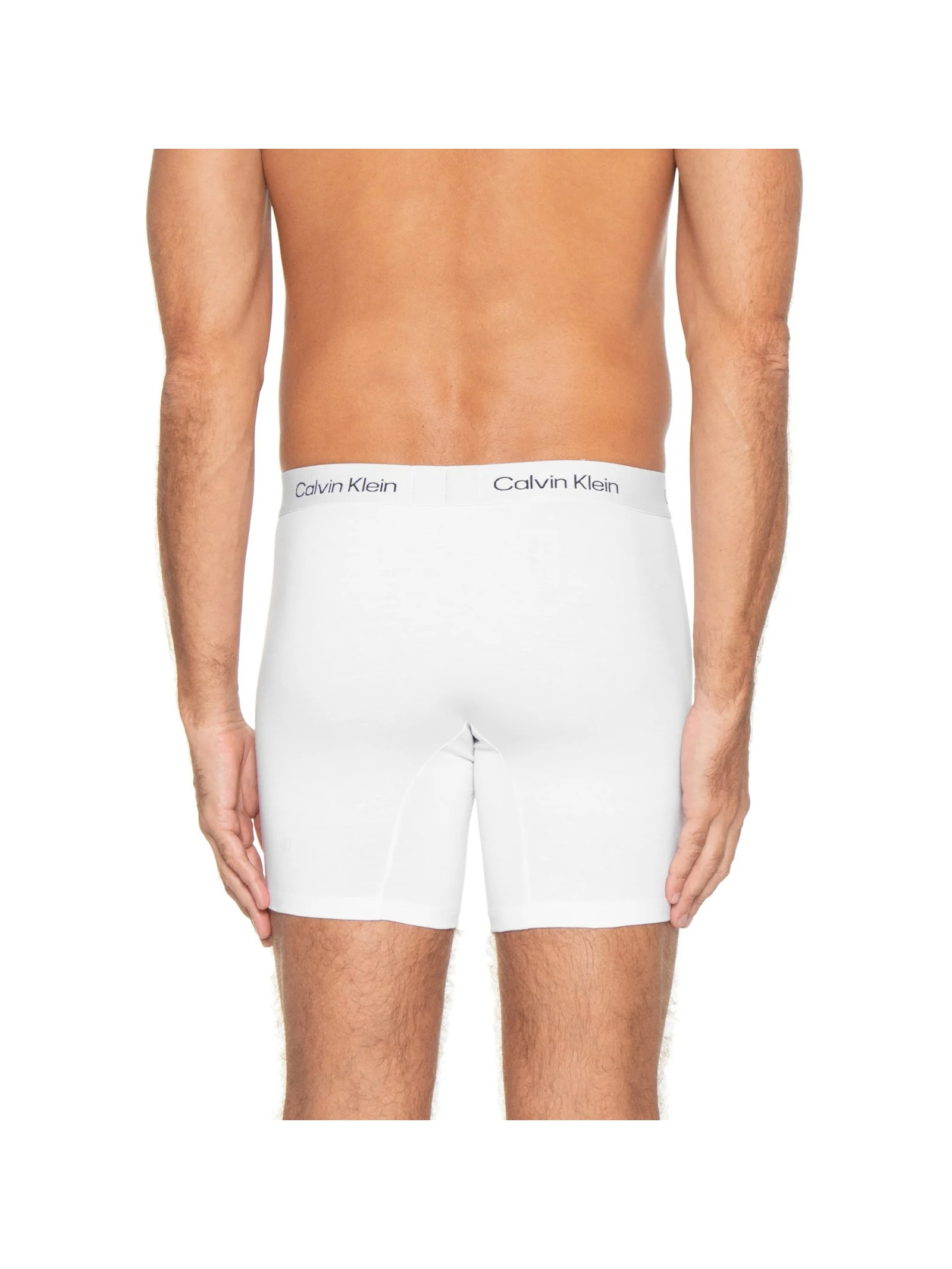Cueca Long Boxer Cotton Branco Calvin Klein Underwear