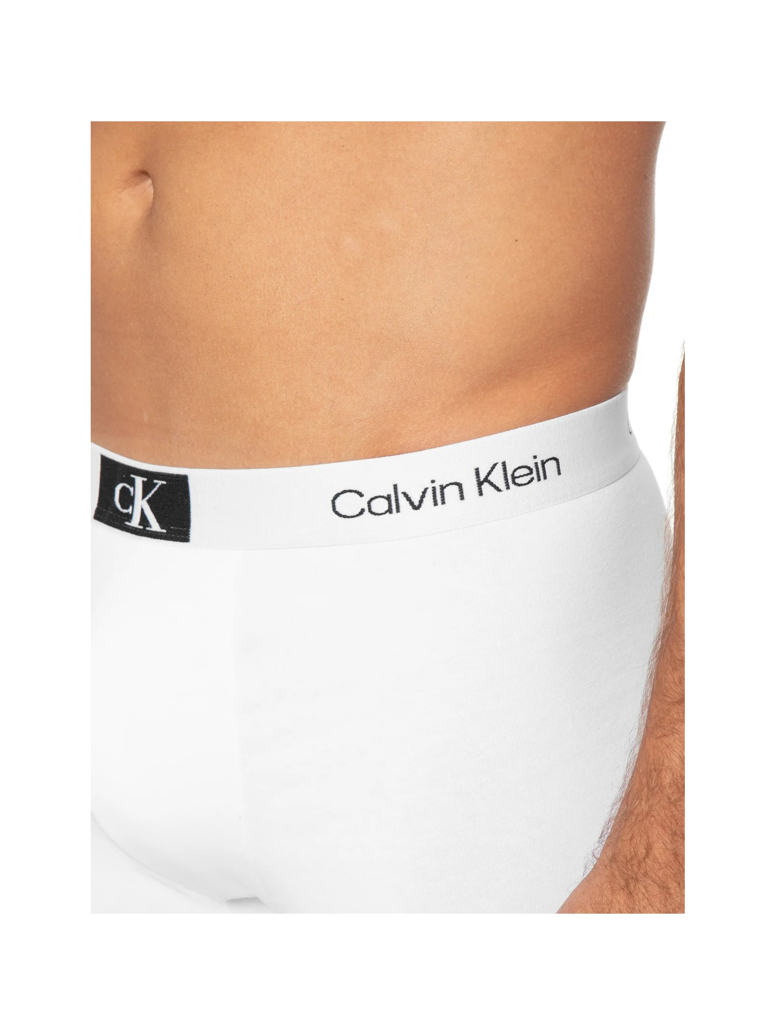 Cueca Long Boxer Cotton Branco Calvin Klein Underwear