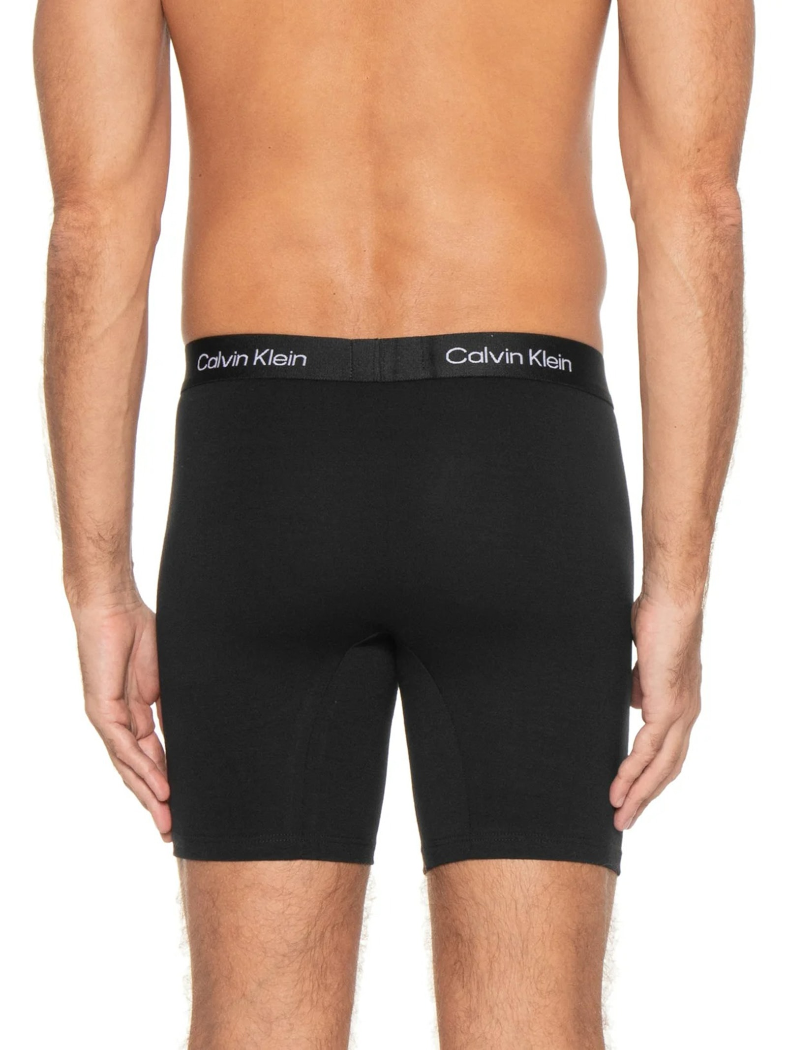 Cueca Long Boxer Cotton Preto Calvin Klein Underwear