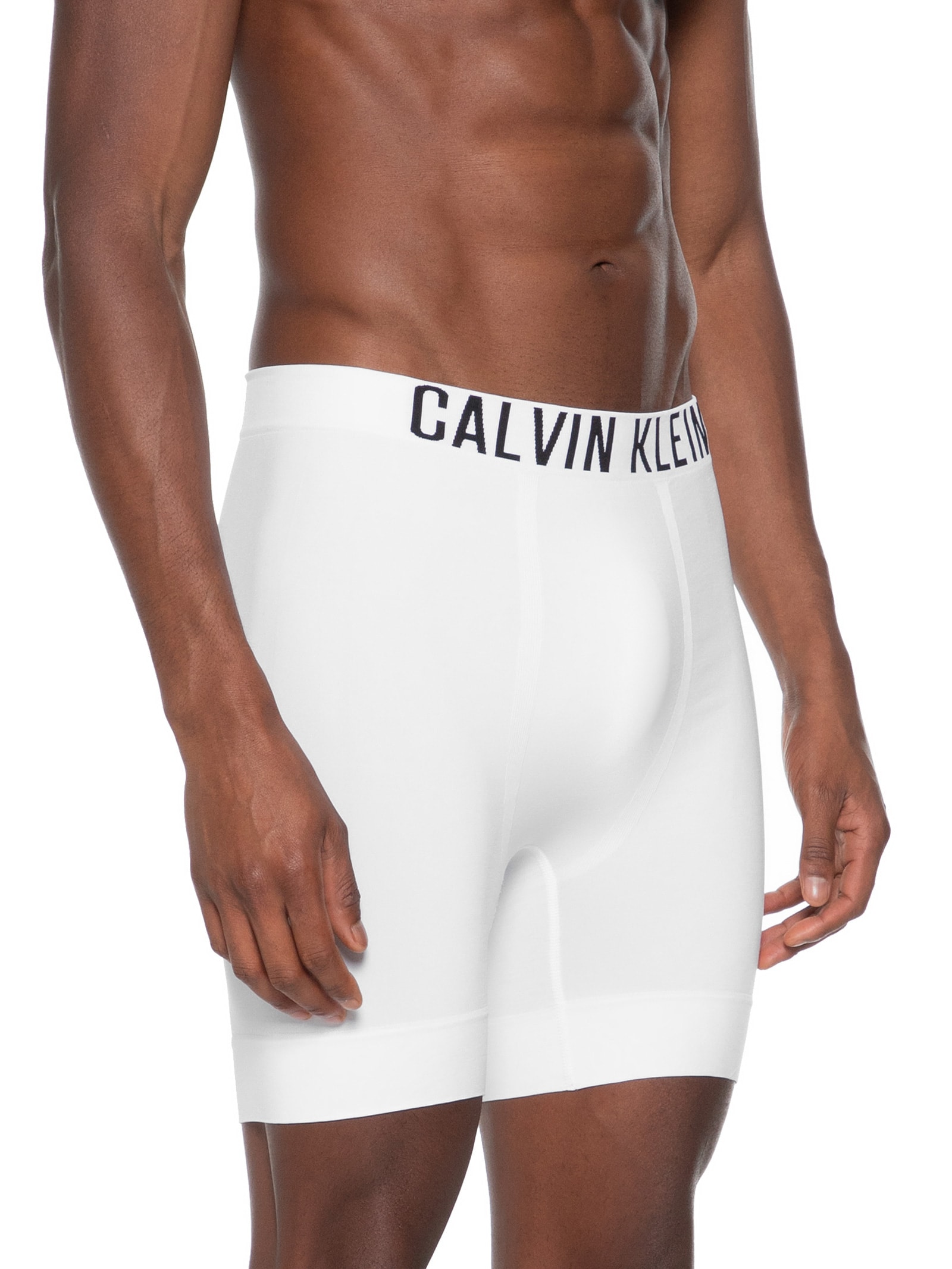 Cueca Long Boxer Intense Power Seamless Branco Calvin Klein Underwear