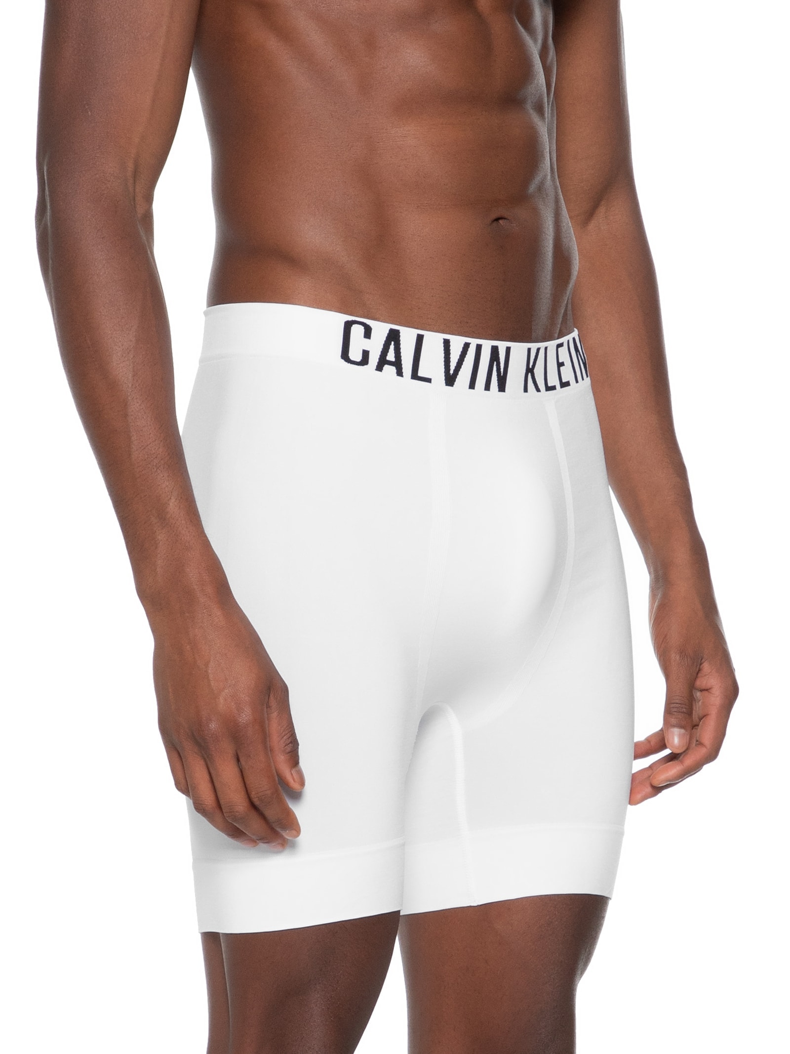 Cueca Long Boxer Intense Power Seamless Branco Calvin Klein Underwear