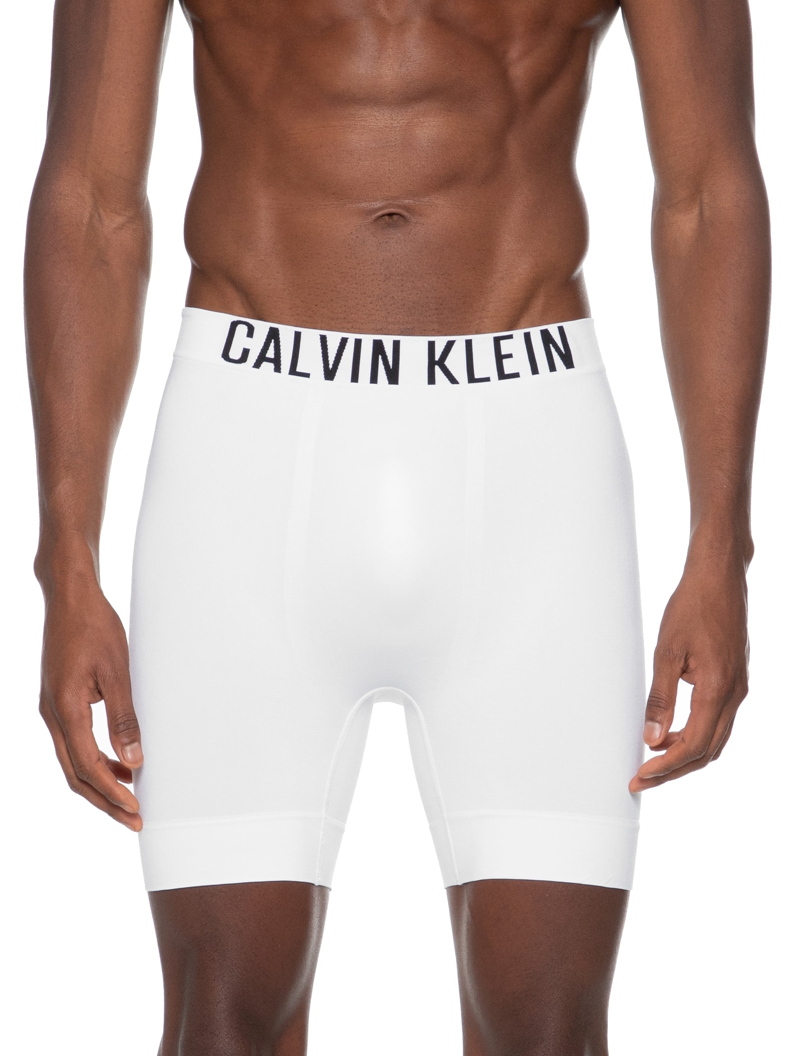 Cueca Long Boxer Intense Power Seamless Branco Calvin Klein Underwear