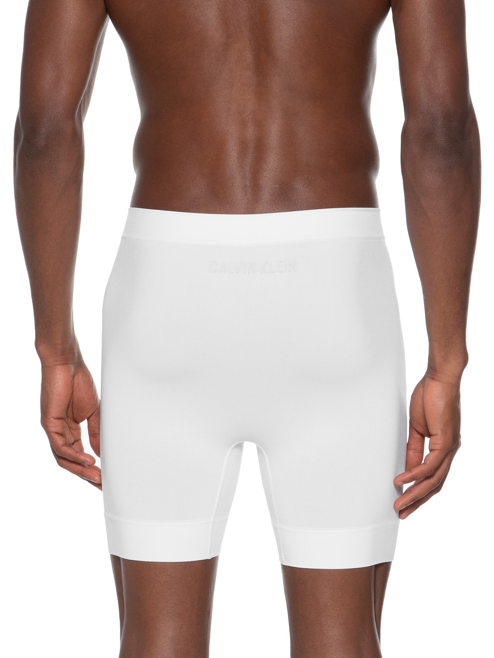 Cueca Long Boxer Intense Power Seamless Branco Calvin Klein Underwear