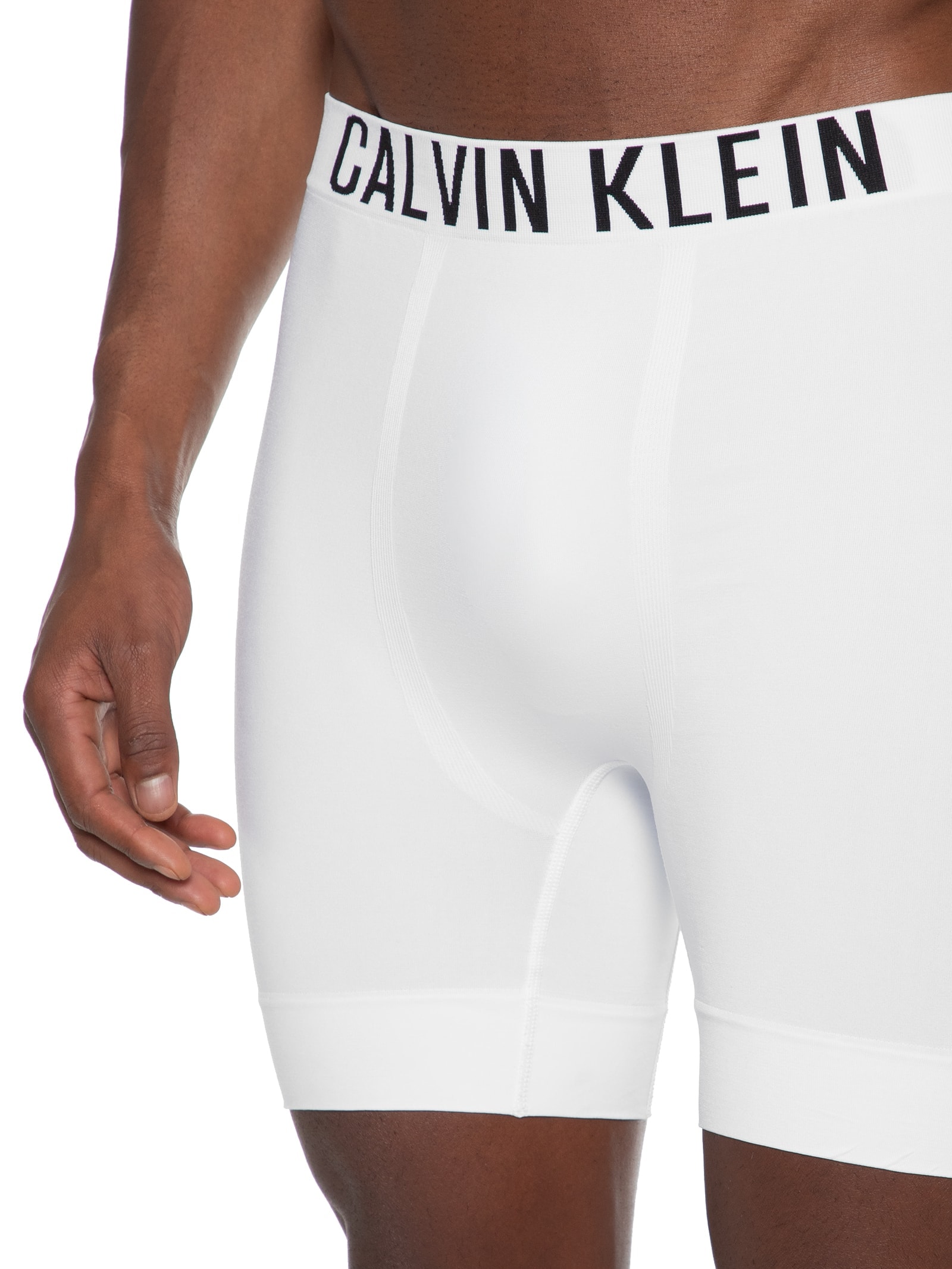 Cueca Long Boxer Intense Power Seamless Branco Calvin Klein Underwear