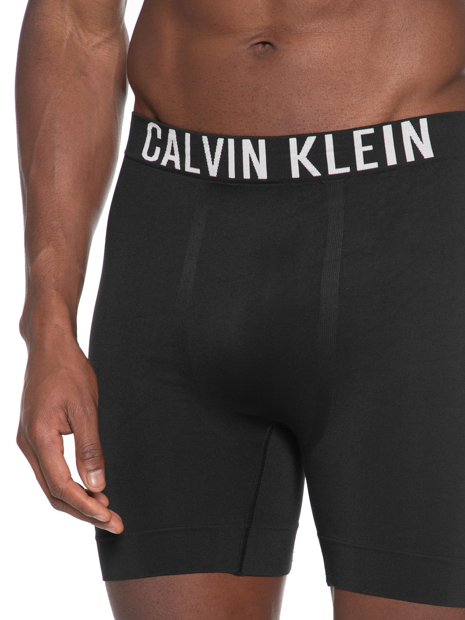 Cueca Long Boxer Intense Power Seamless Preto Calvin Klein Underwear