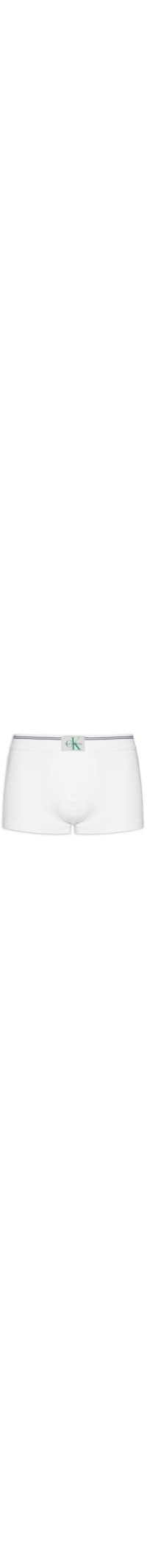 Cueca Low Rise Trunk Cotton Graphic Stripe - Branco