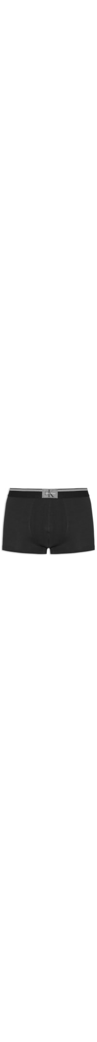 Cueca Low Rise Trunk Cotton Graphic Stripe - Preto