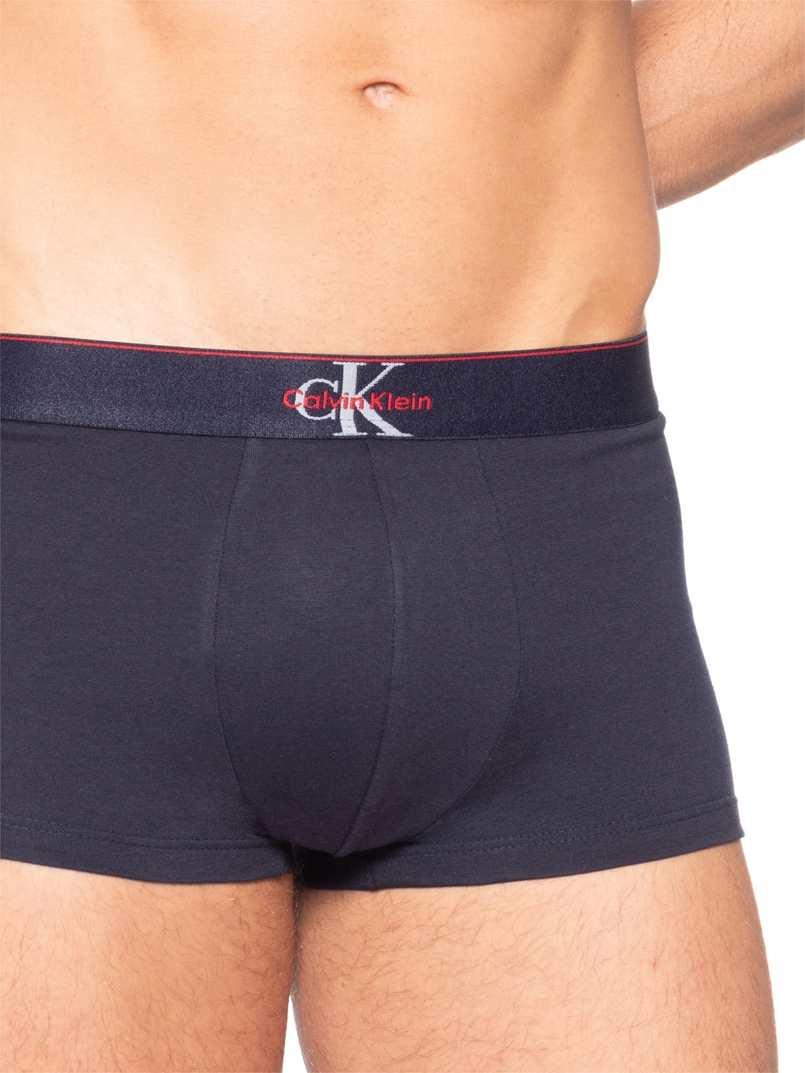 Cueca Low Rise Trunk Cotton Graphic – Azul Calvin Klein Underwear