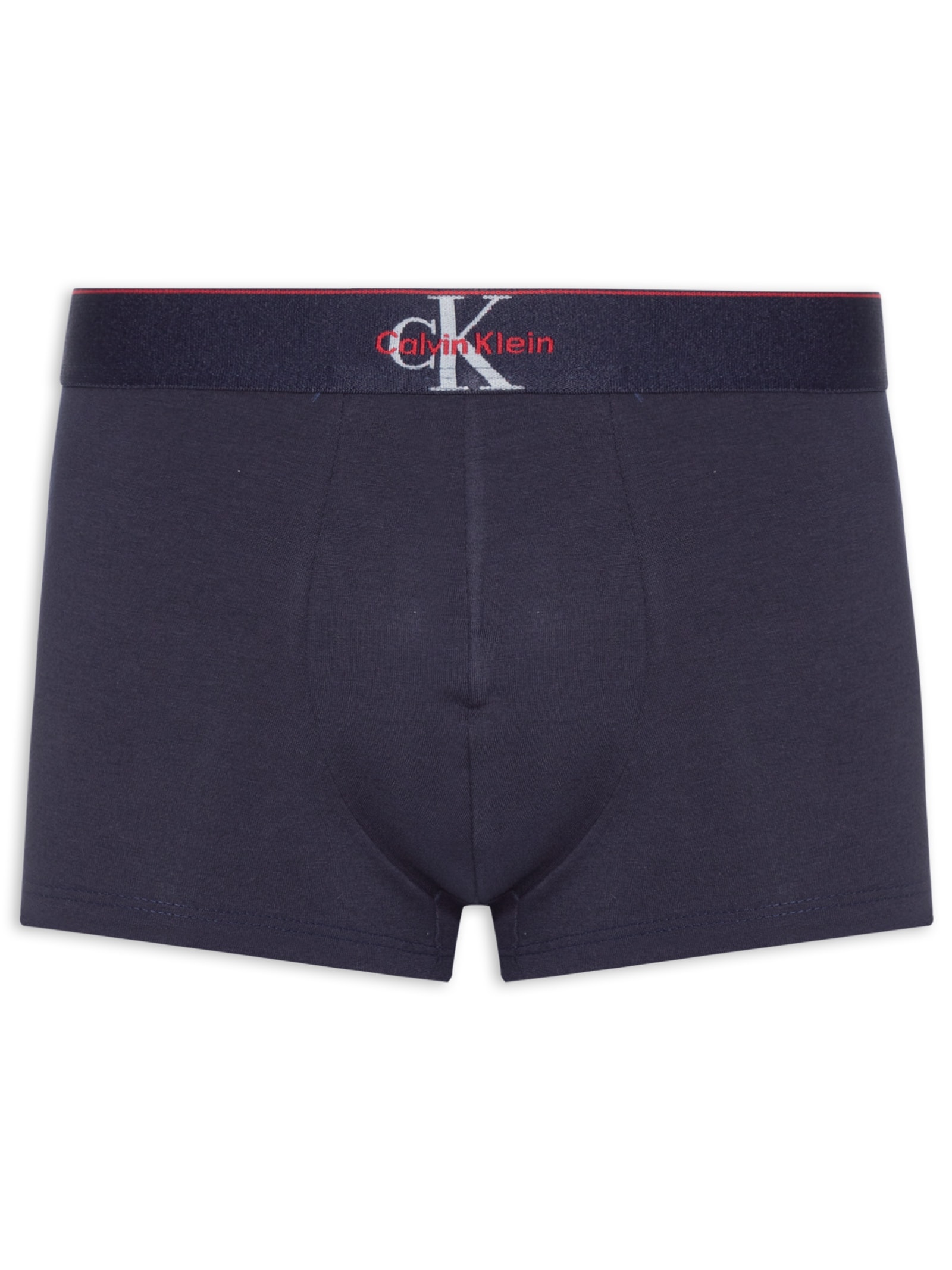 Cueca Low Rise Trunk Cotton Graphic – Azul Calvin Klein Underwear