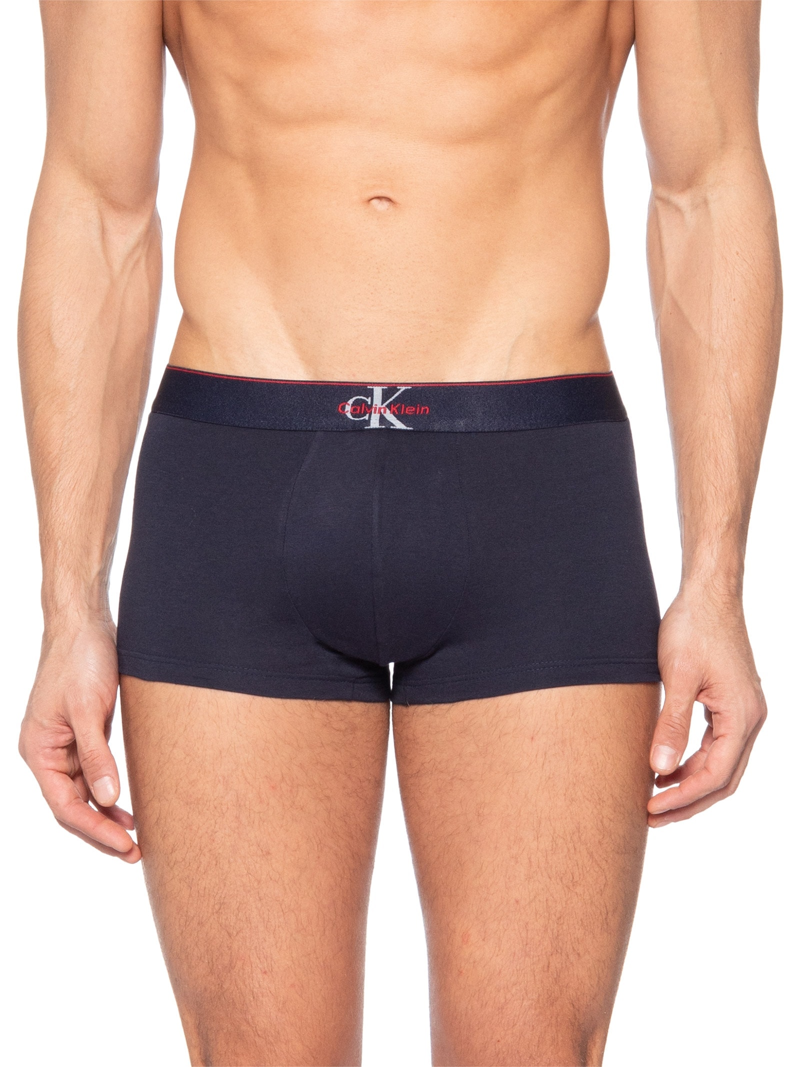 Cueca Low Rise Trunk Cotton Graphic – Azul Calvin Klein Underwear
