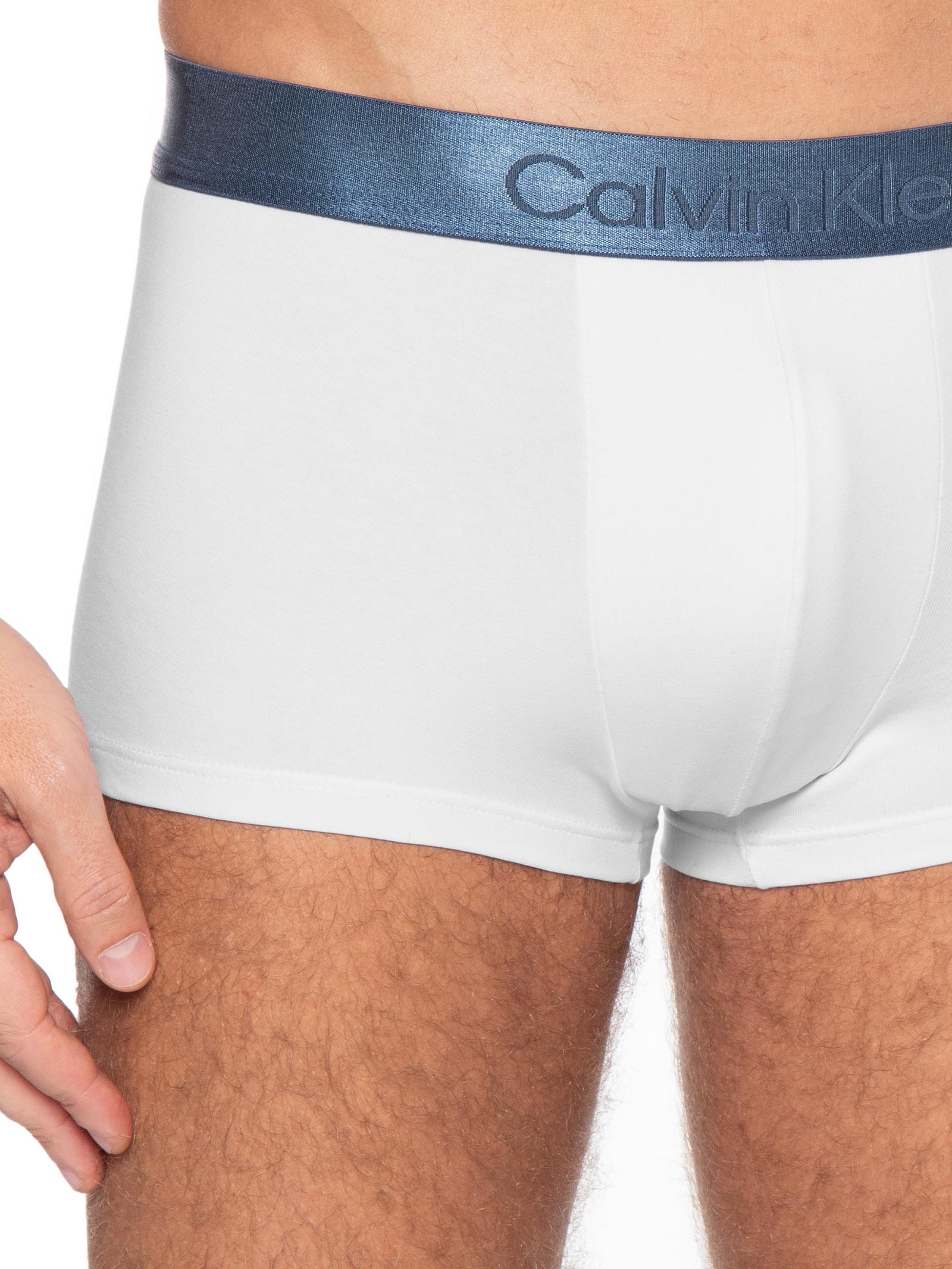 Cueca Low Rise Trunk em Pima Cotton Branco Calvin Klein Underwear