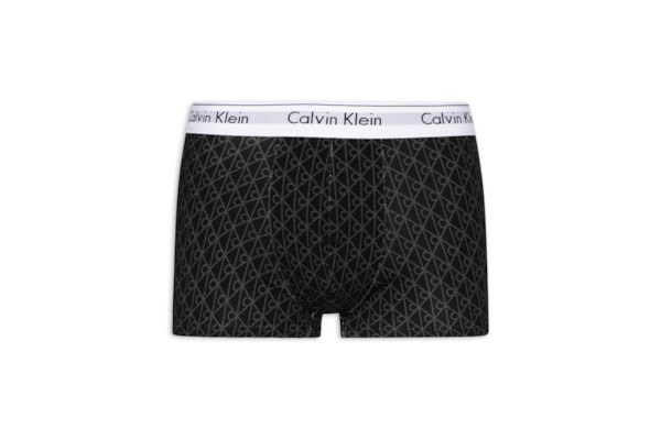 Cueca Low Rise Trunk Estampada Modern Cotton - Preto