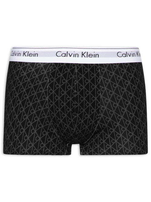 Cueca Low Rise Trunk Estampada Modern Cotton – Preto