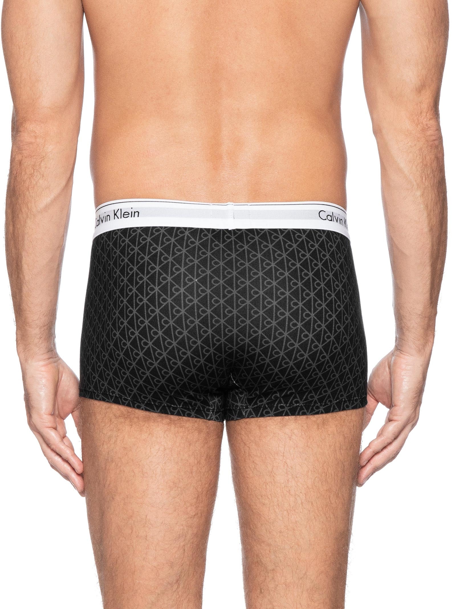 Cueca Low Rise Trunk Estampada Modern Cotton Preto Calvin Klein Underwear