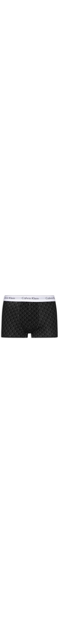 Cueca Low Rise Trunk Estampada Modern Cotton - Preto