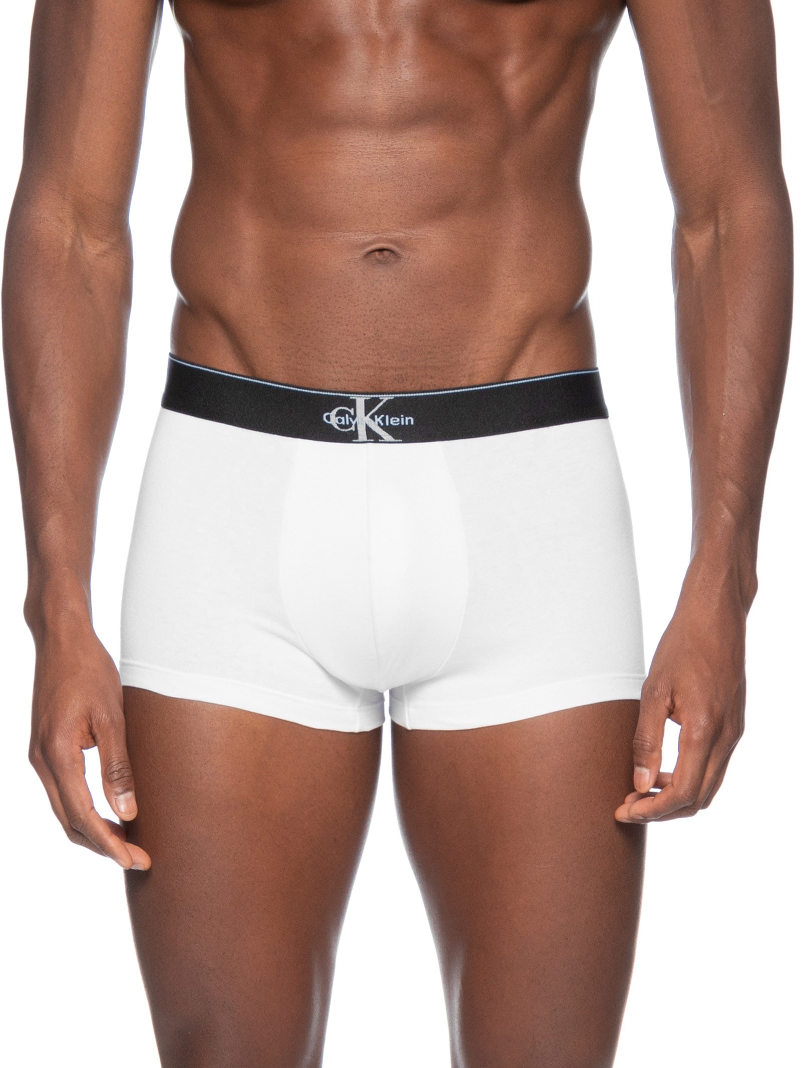 Cueca Low Rose Trunk Cotton Graphic Branco Calvin Klein Underwear