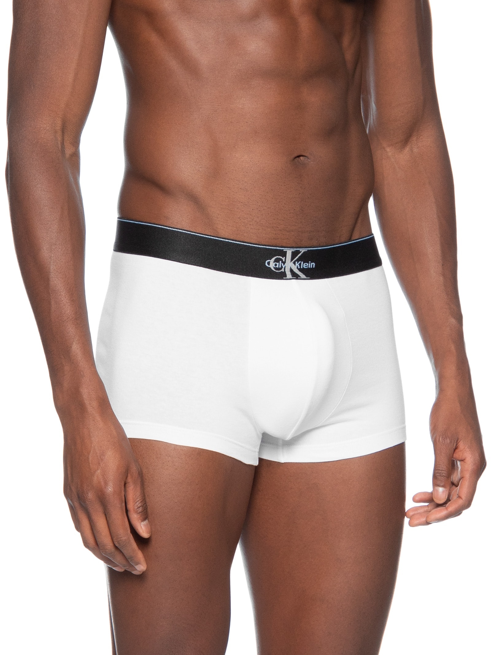 Cueca Low Rose Trunk Cotton Graphic Branco Calvin Klein Underwear