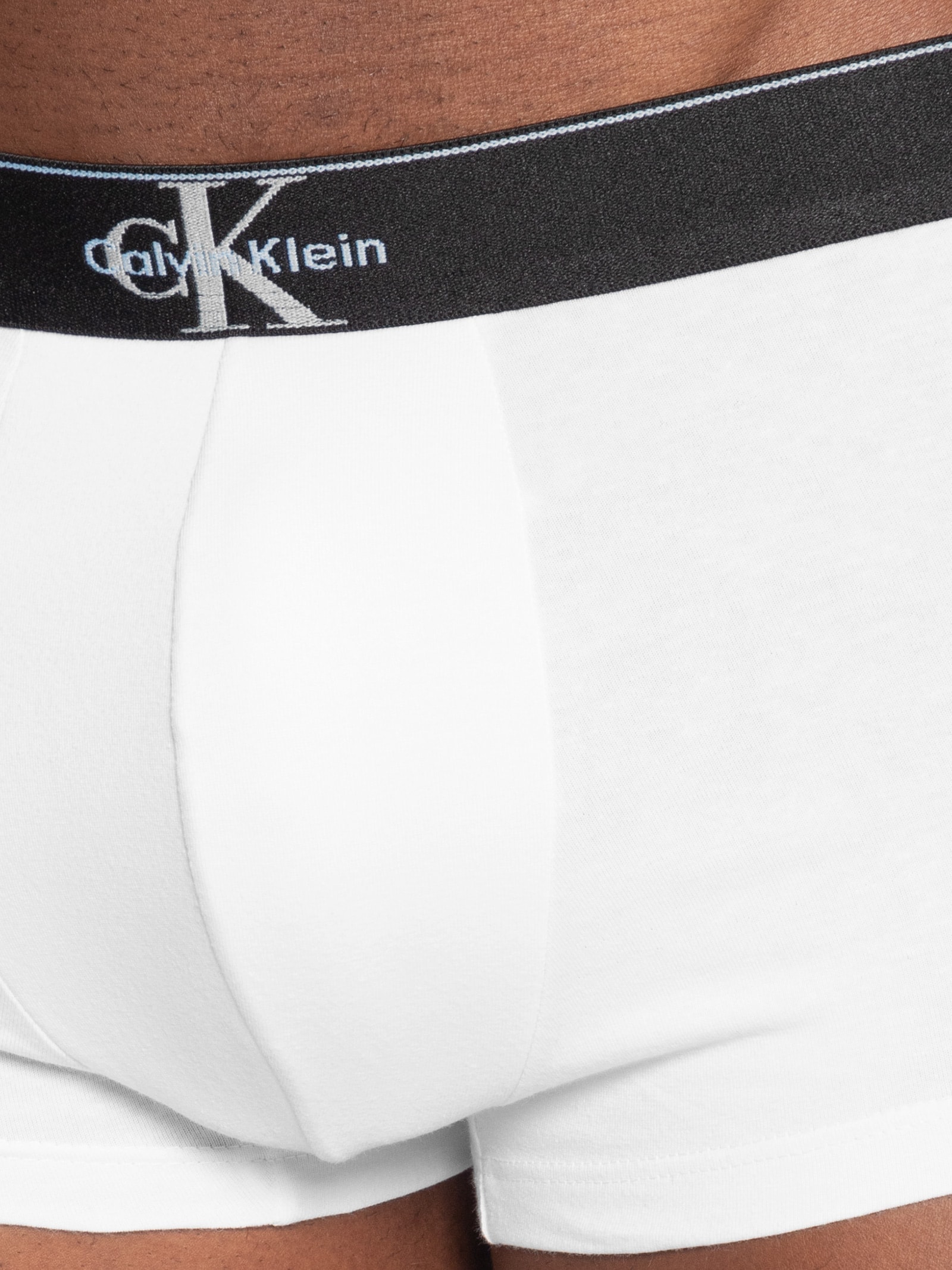 Cueca Low Rose Trunk Cotton Graphic Branco Calvin Klein Underwear