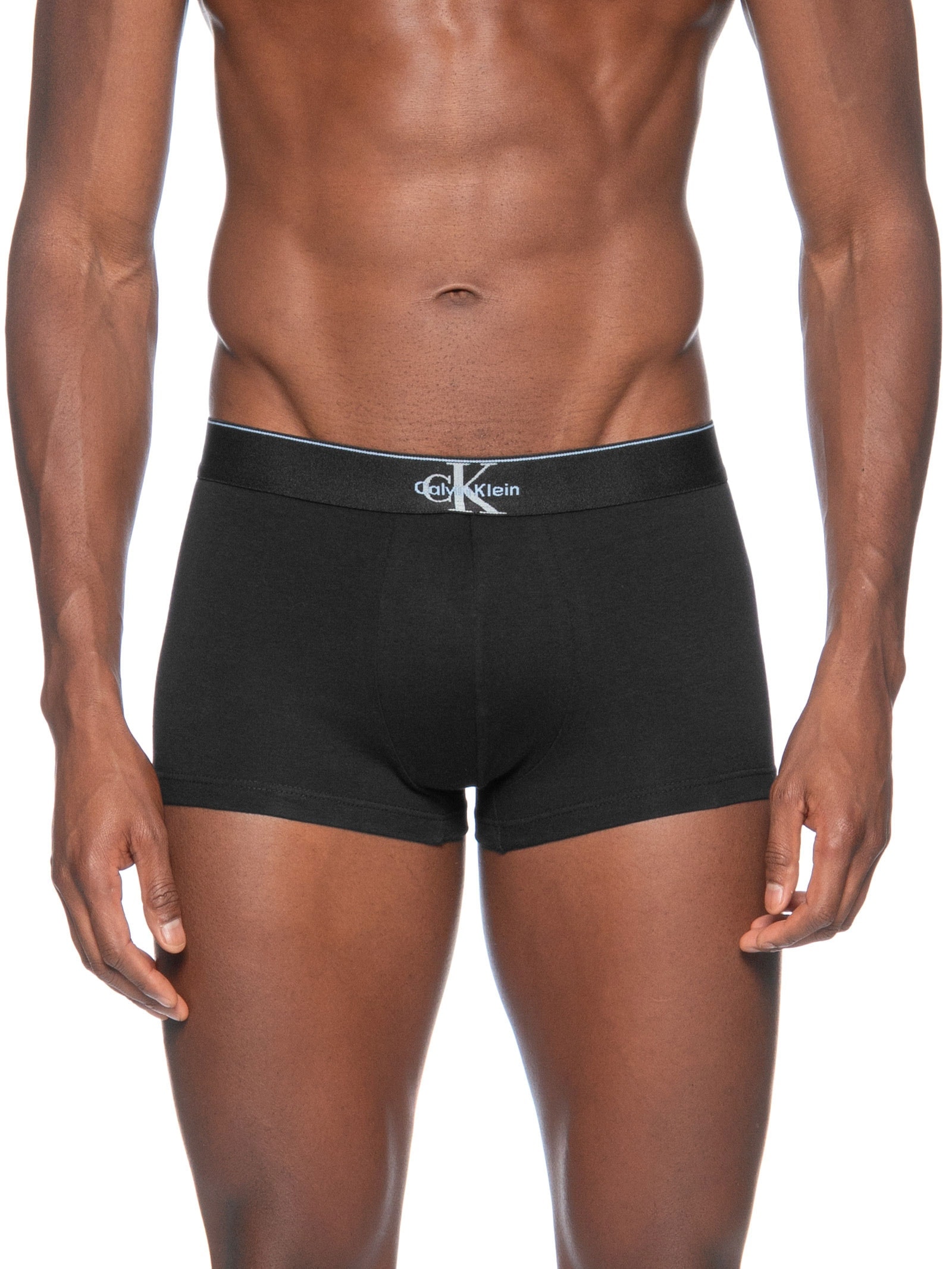 Cueca Low Rose Trunk Cotton Graphic Preto Calvin Klein Underwear