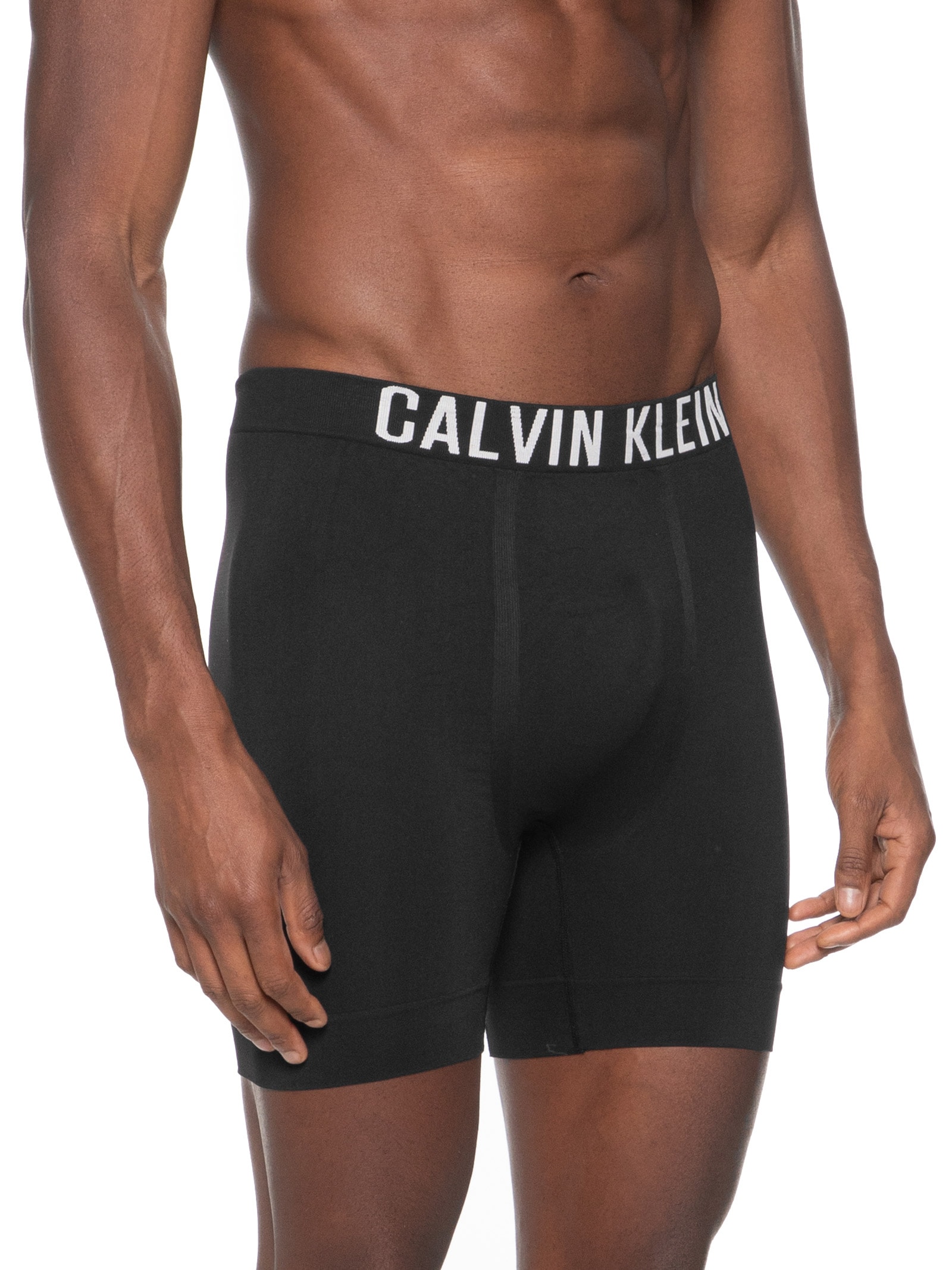 Cueca Masculina Long Boxer Intense Power Sem Costura Preto Calvin Klein Underwear