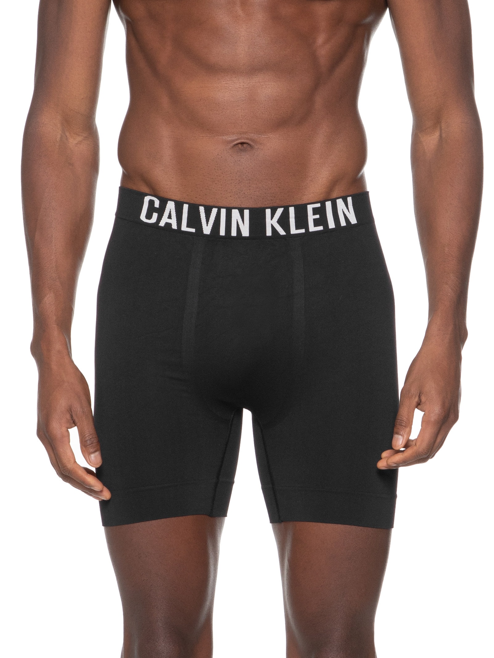 Cueca Masculina Long Boxer Intense Power Sem Costura Preto Calvin Klein Underwear