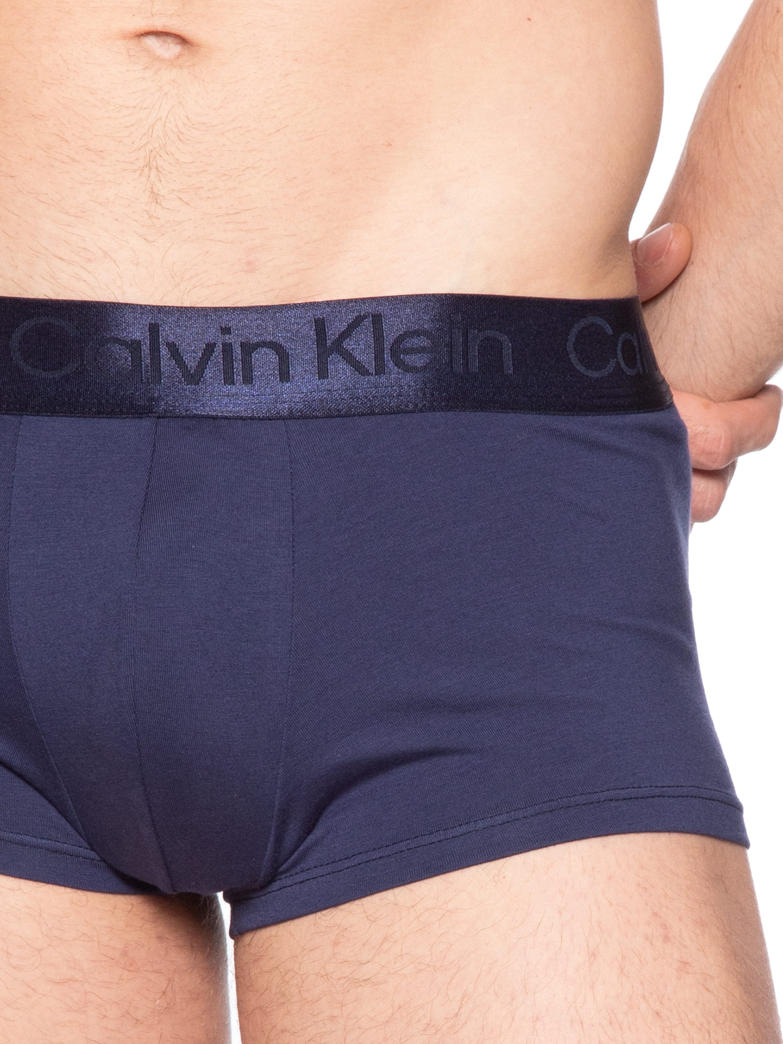 Cueca Masculina Low Rise Trunk Pima Cotton Azul Calvin Klein Underwear