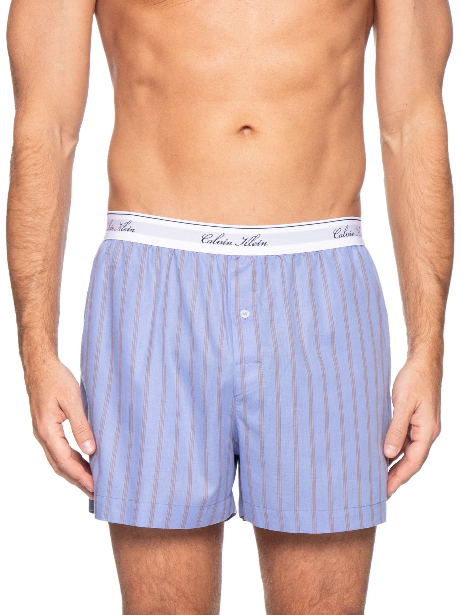 Cueca Samba Canção Algodão Icon Script – Azul Calvin Klein Underwear