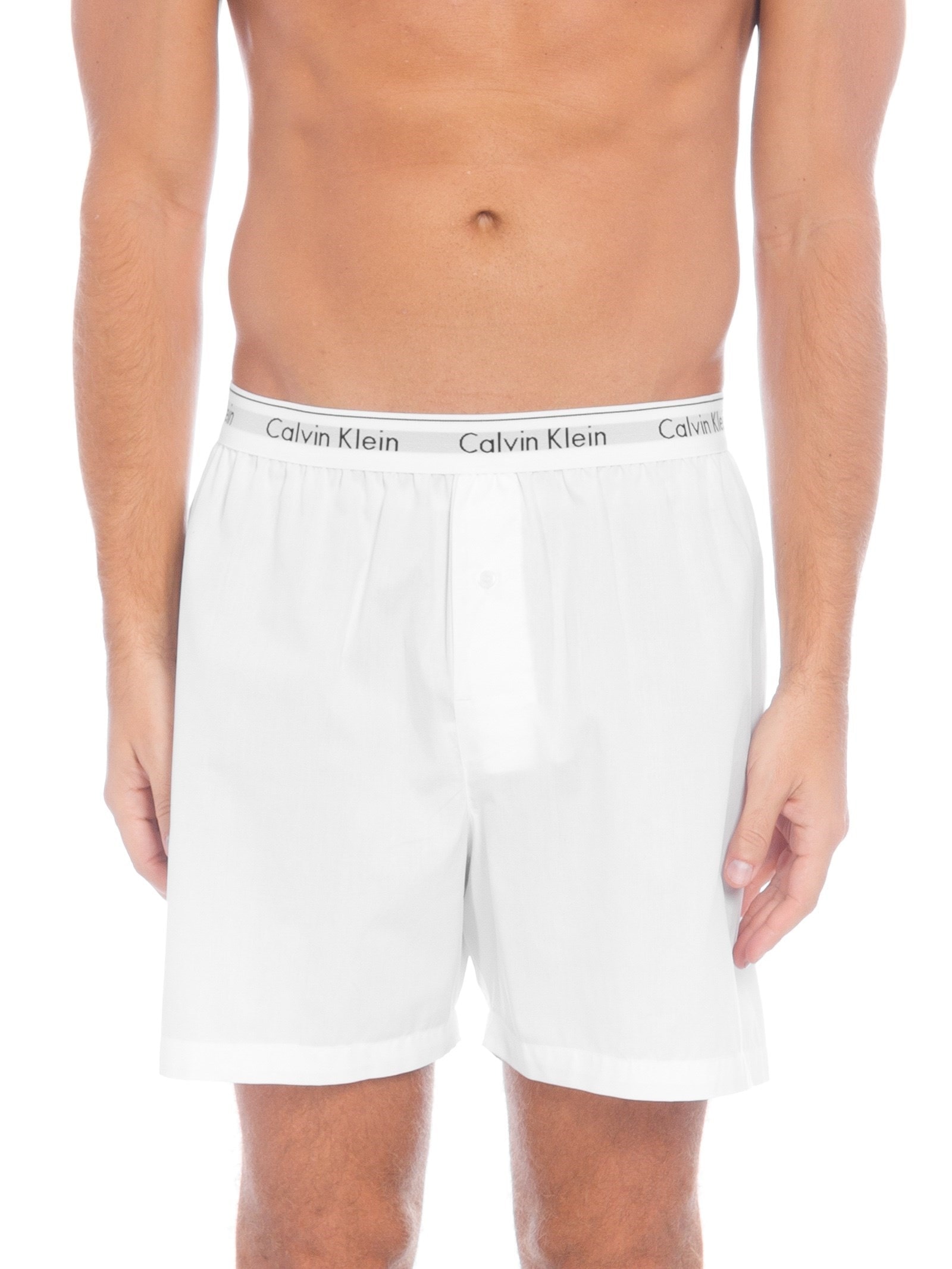 Cueca Samba Canção De Tricoline Lisa Branco Calvin Klein Underwear