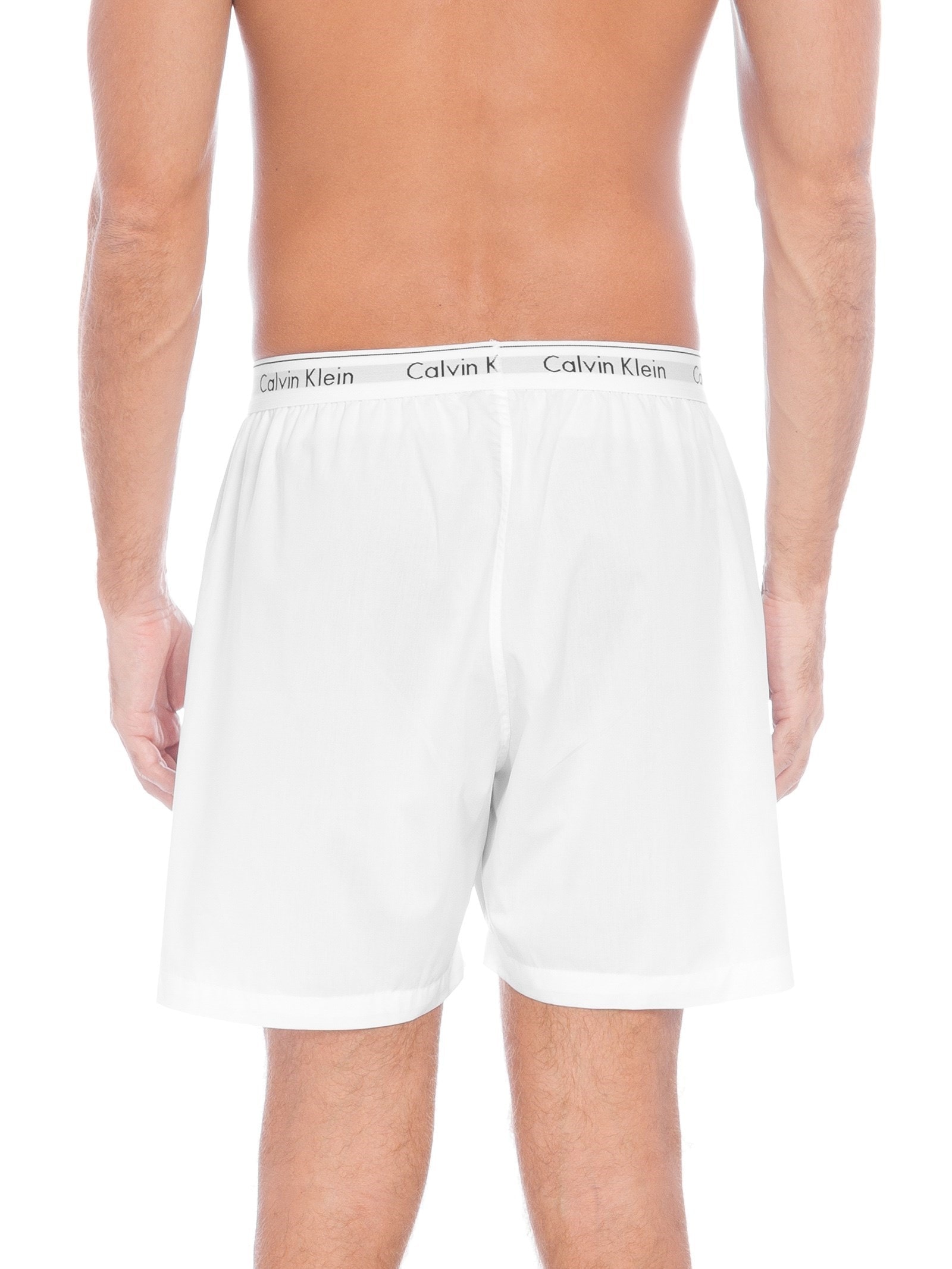 Cueca Samba Canção De Tricoline Lisa Branco Calvin Klein Underwear