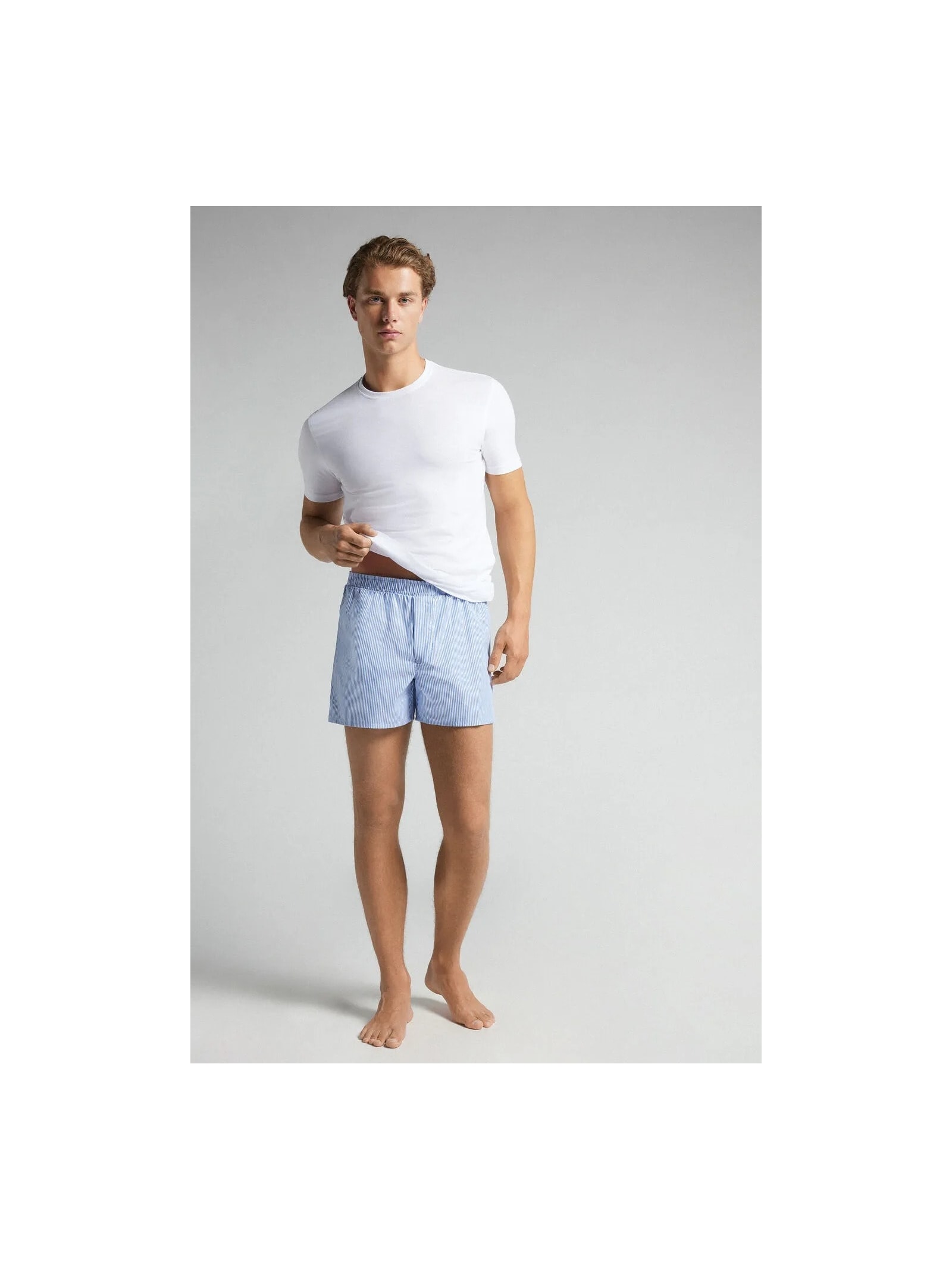 Cueca Samba Canção Em Algodão Azul Intimissimi