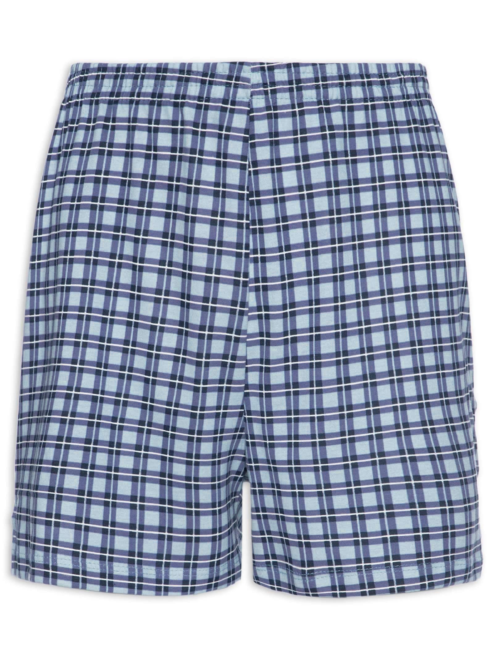 Cueca Samba Canção Em Algodão Com Saquinho Estampado Azul Hering Intimates