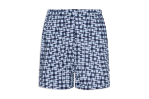 Cueca Samba Canção Em Algodão Com Saquinho Estampado - Azul