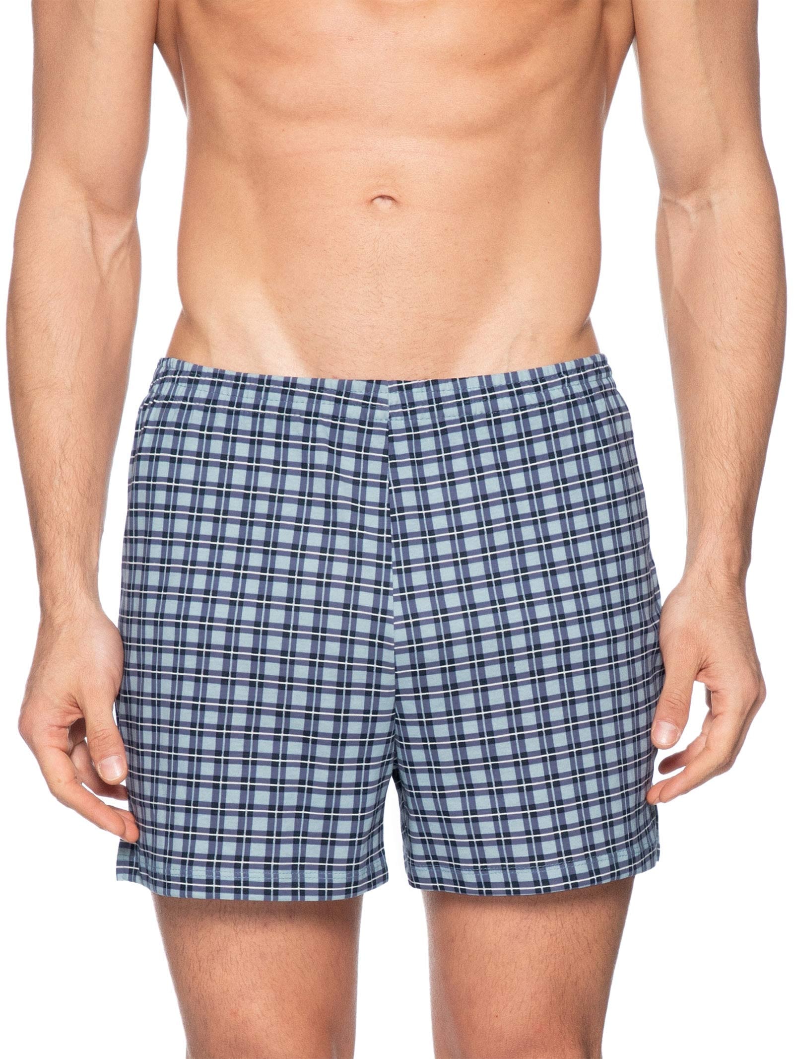 Cueca Samba Canção Em Algodão Com Saquinho Estampado Azul Hering Intimates