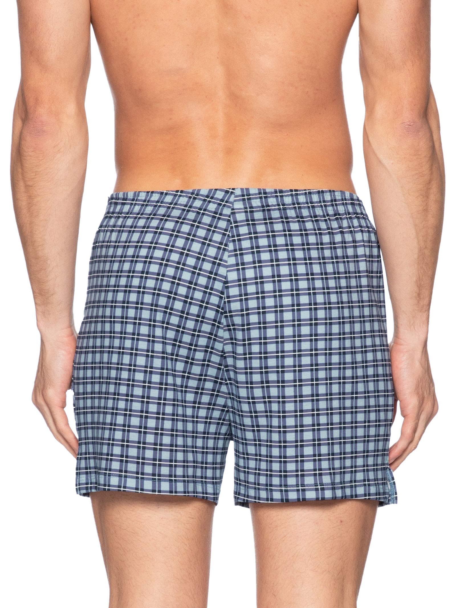 Cueca Samba Canção Em Algodão Com Saquinho Estampado Azul Hering Intimates