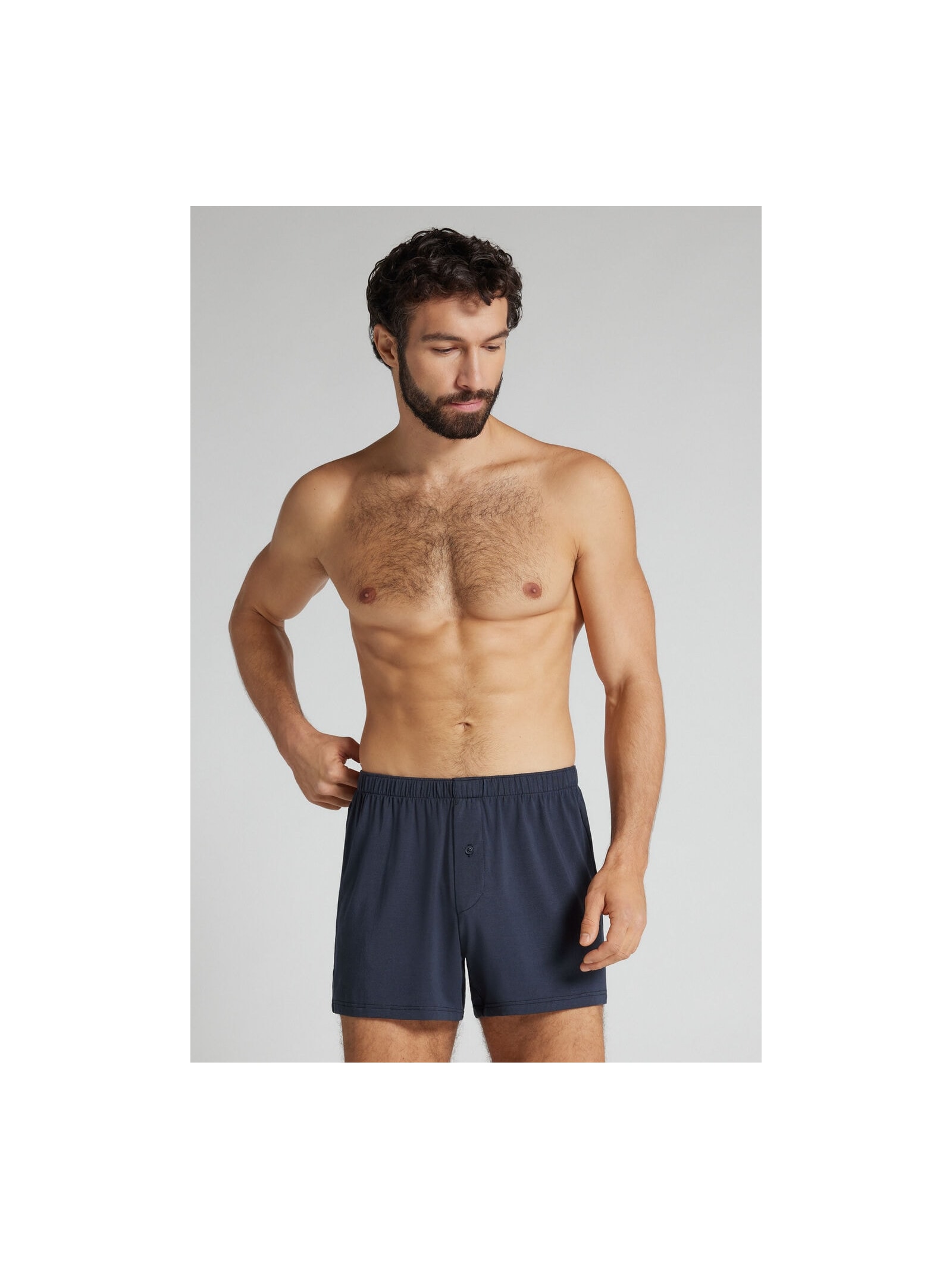 Cueca Samba Canção Em Modal e Seda Azul Intimissimi