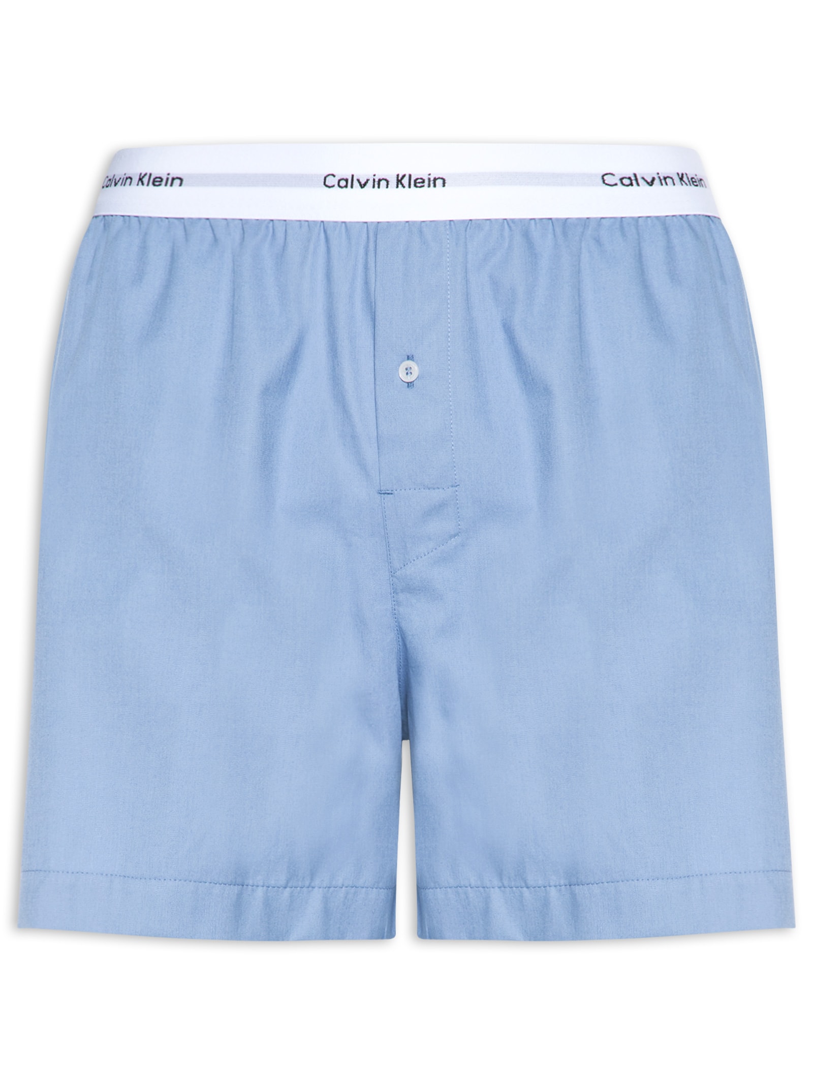 Cueca Samba Canção Em Tricoline Lisa Azul Calvin Klein Underwear