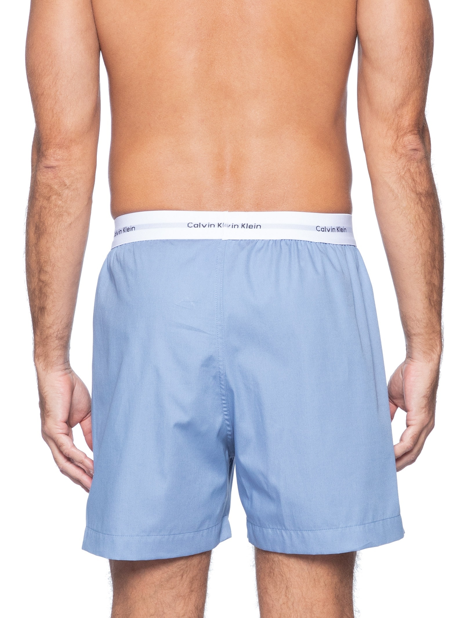 Cueca Samba Canção Em Tricoline Lisa Azul Calvin Klein Underwear