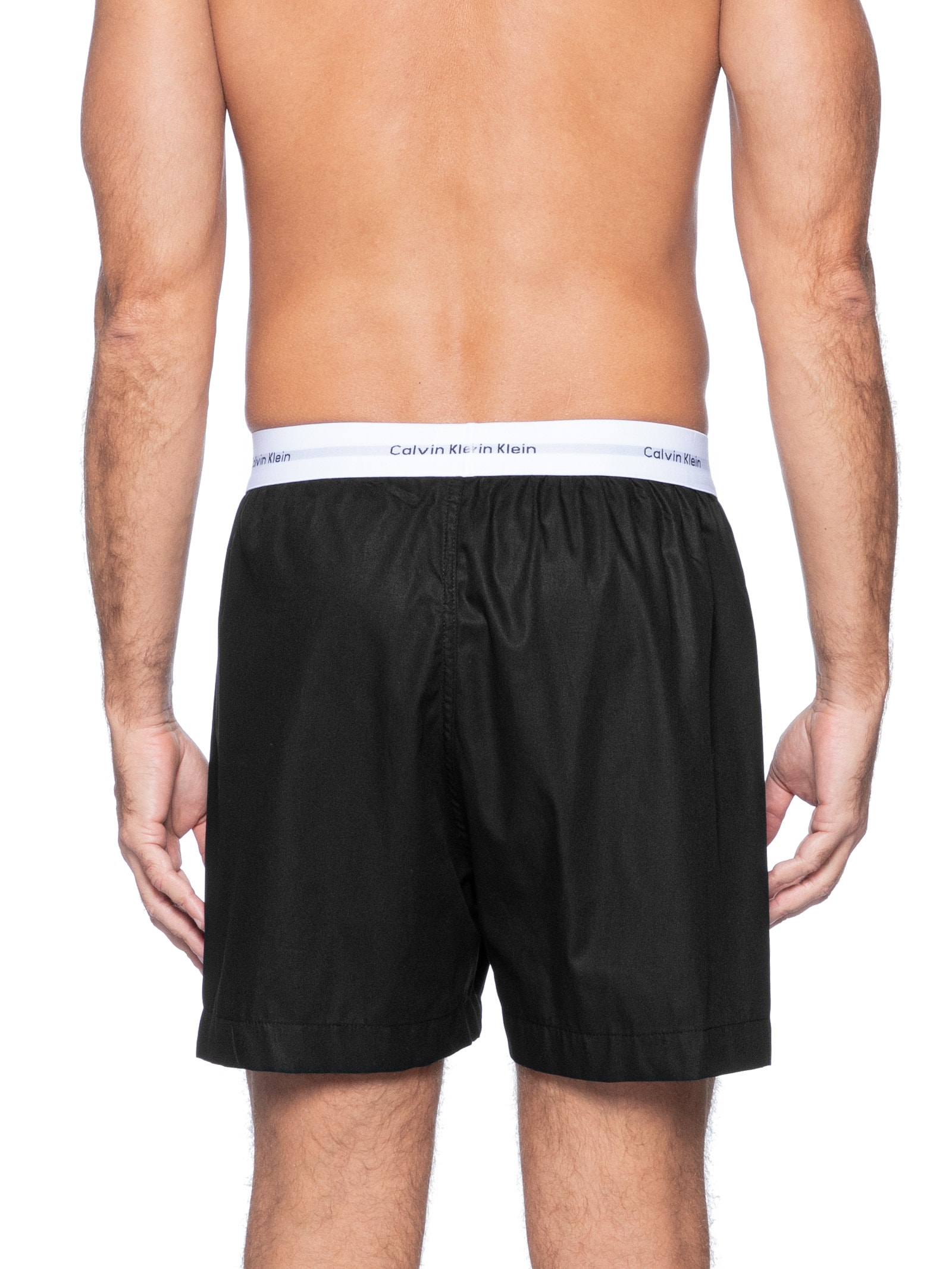 Cueca Samba Canção Em Tricoline Lisa Preto Calvin Klein Underwear