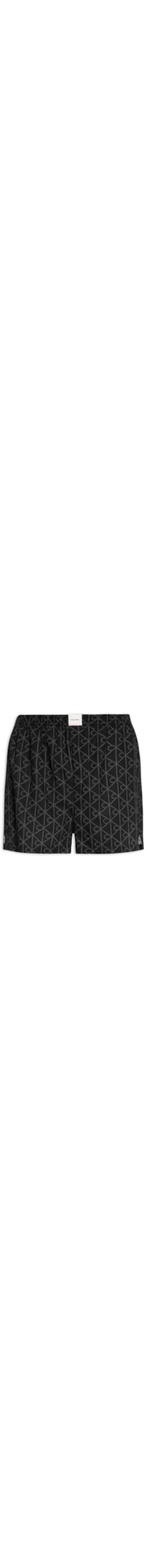 Cueca Samba Canção Em Viscose Estampada - Preto
