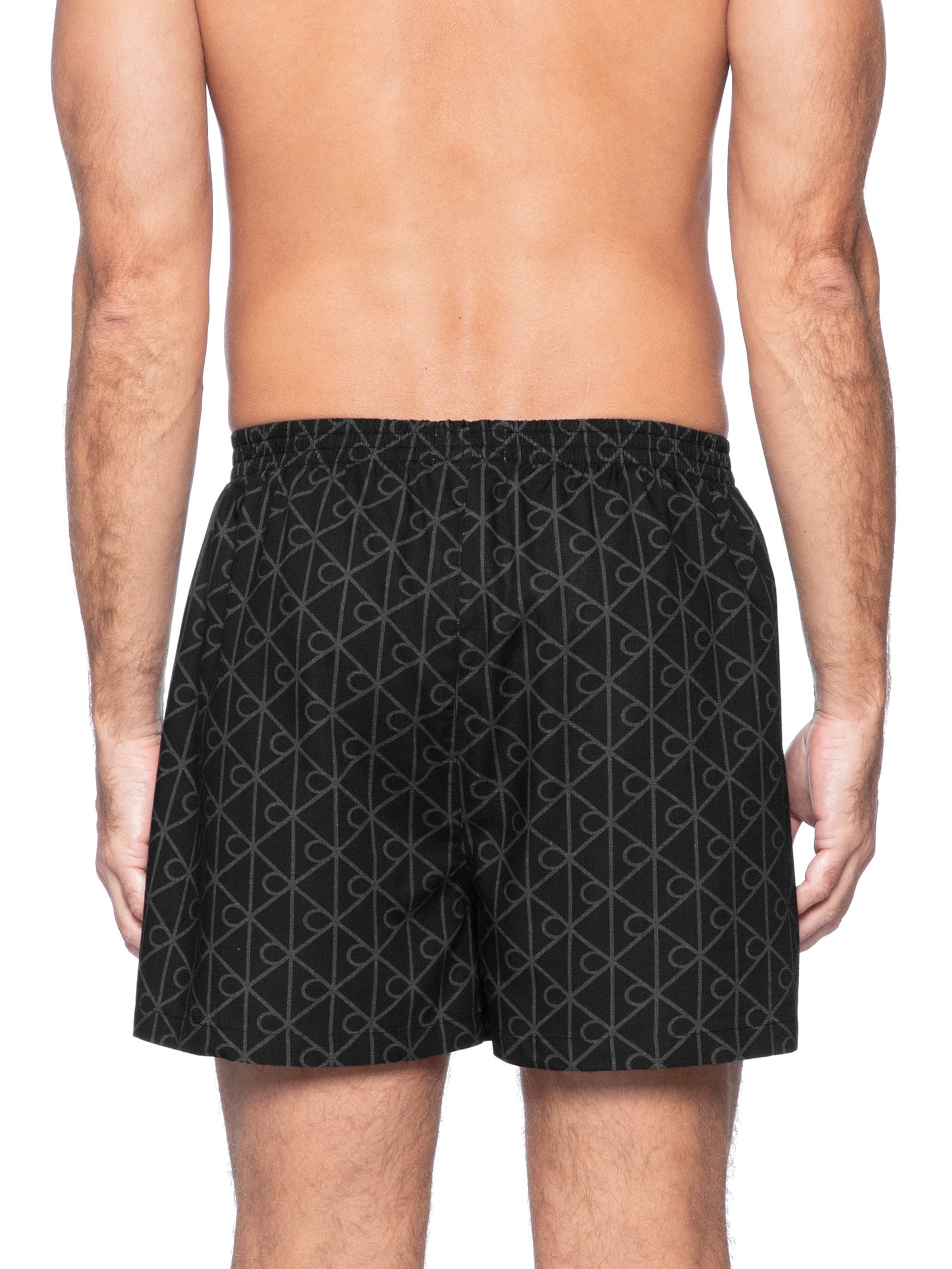 Cueca Samba Canção Em Viscose Estampada Preto Calvin Klein Underwear