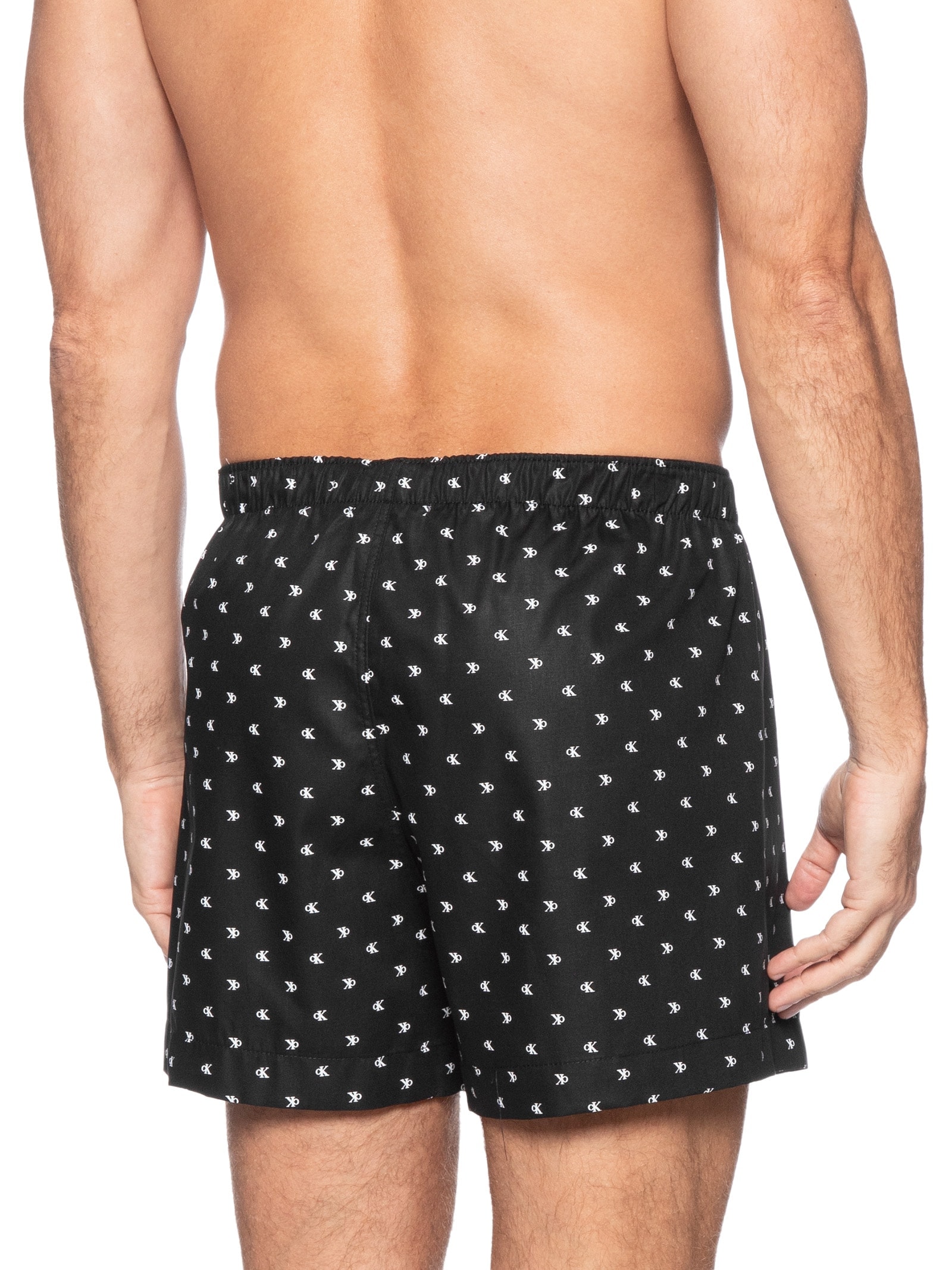 Cueca Samba Canção Modern Print Diamond Preto Calvin Klein Underwear