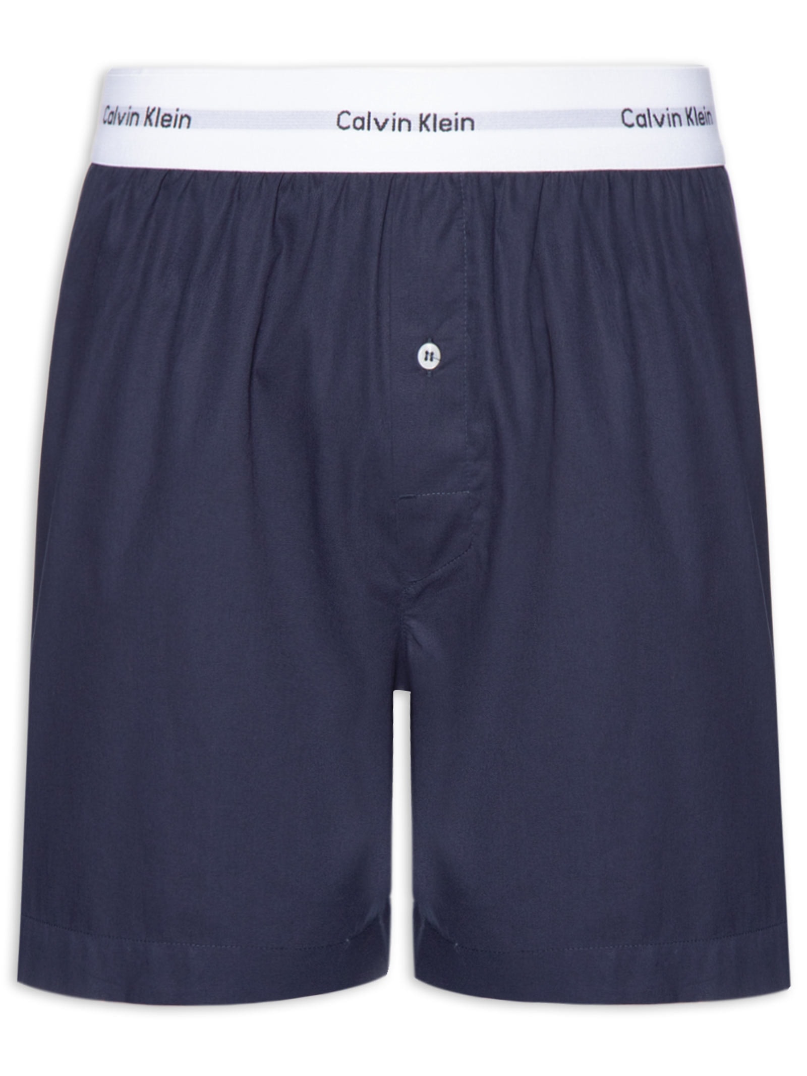 Cueca Samba Canção Tricoline Lisa Azul Calvin Klein Underwear