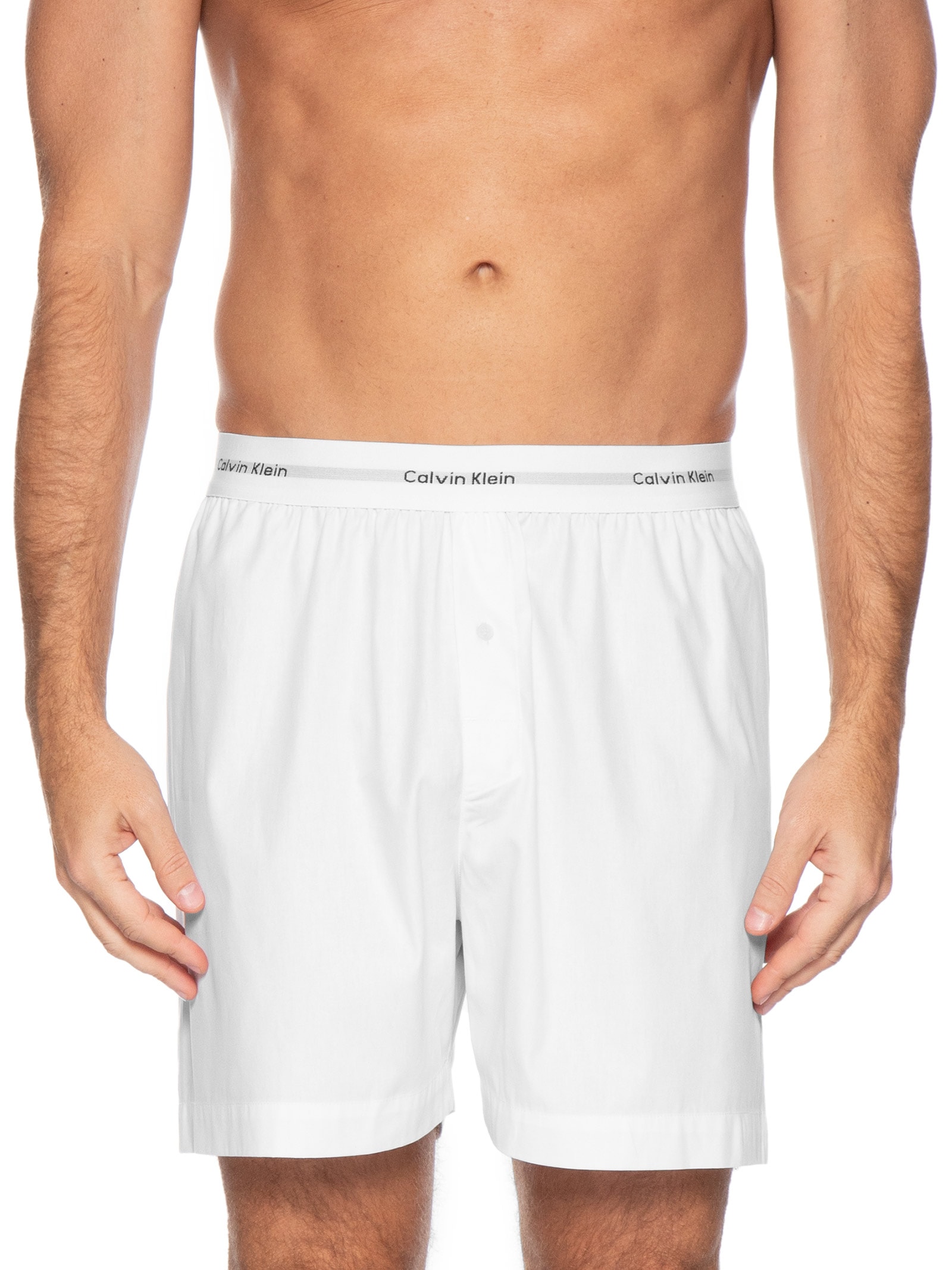 Cueca Samba Canção Tricoline Lisa – Branco Calvin Klein Underwear